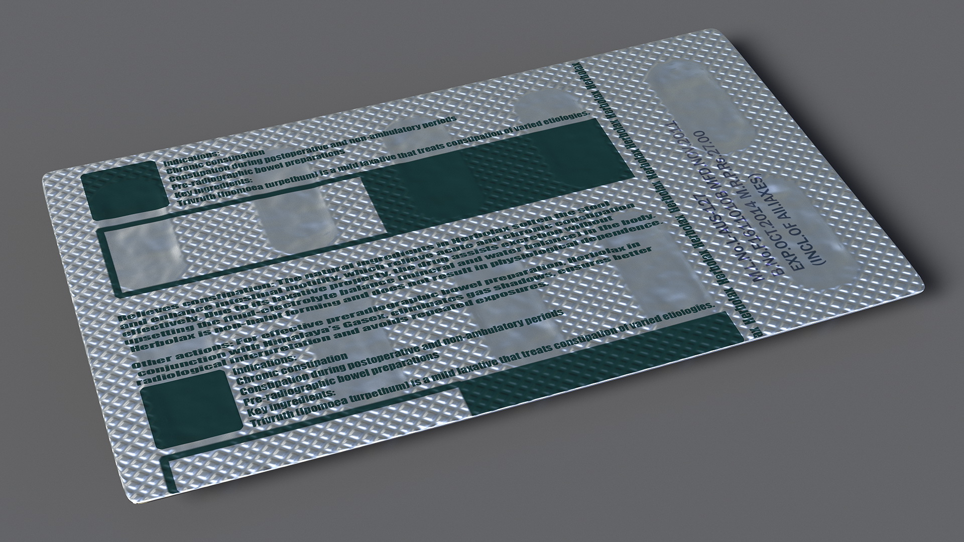 3D Capsule Pill in Blister Pack model