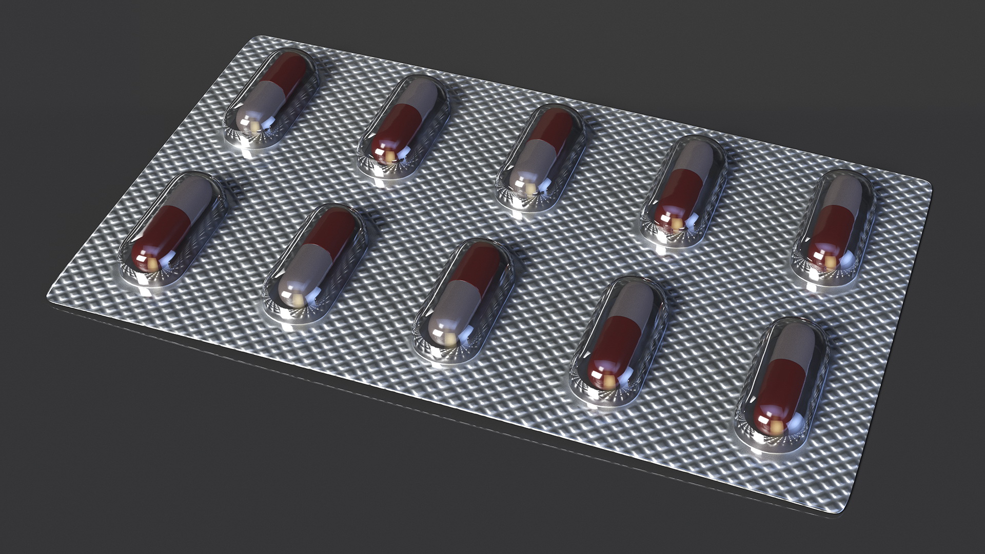 3D Capsule Pill in Blister Pack model