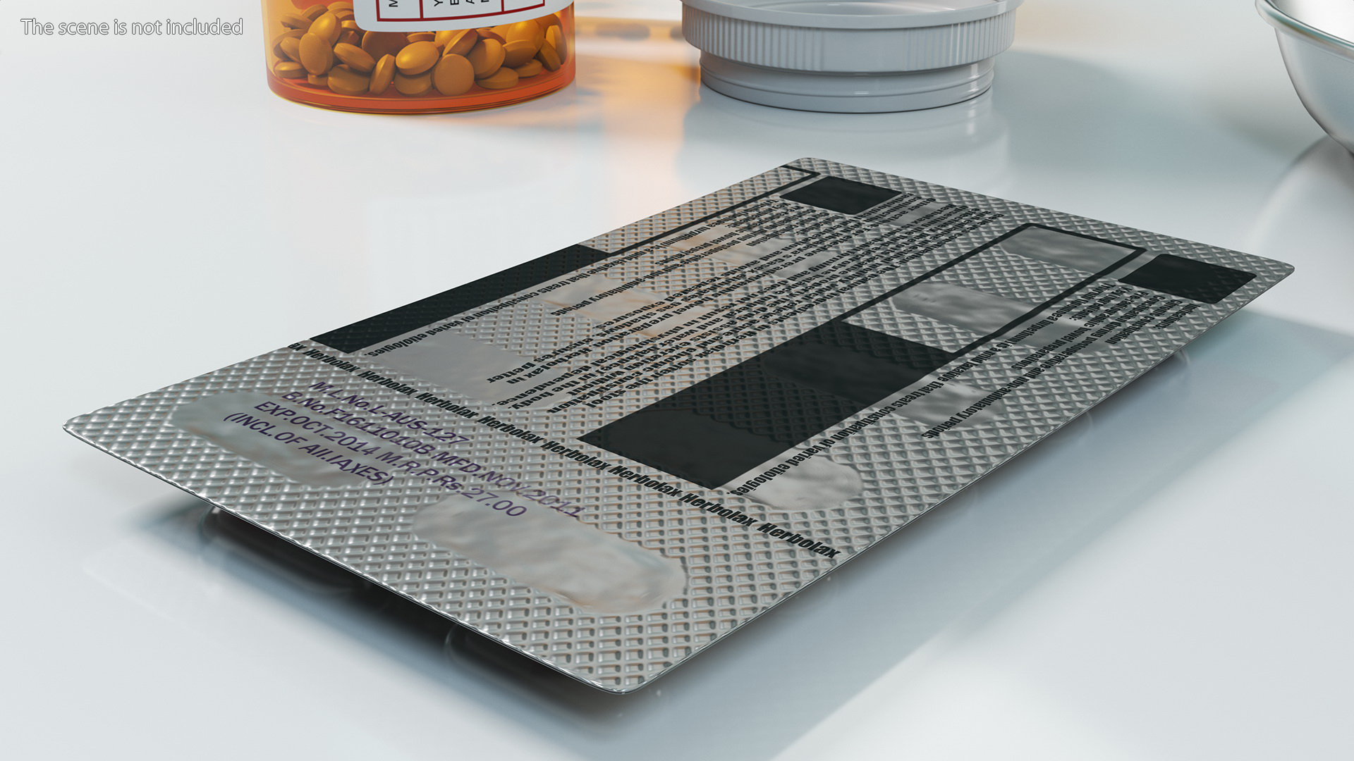 3D Capsule Pill in Blister Pack model
