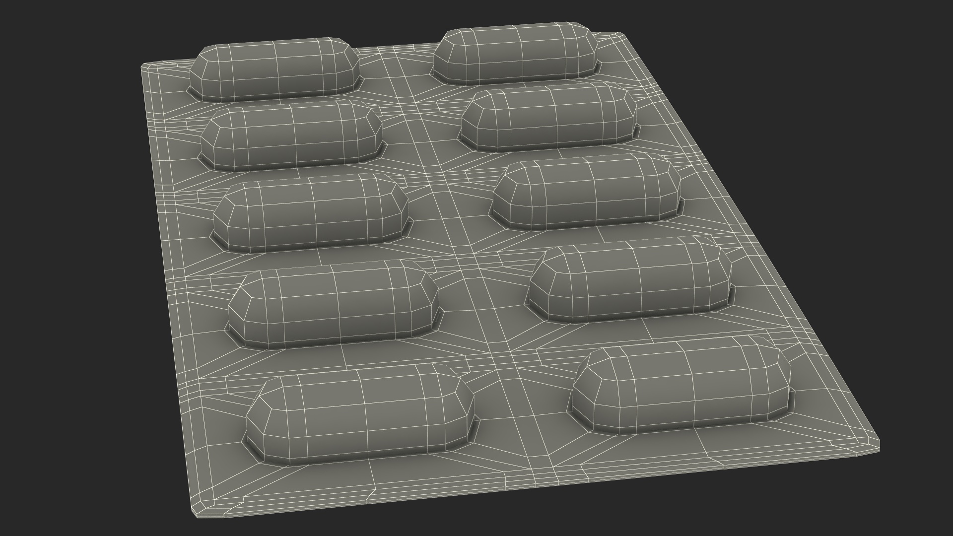3D Capsule Pill in Blister Pack model