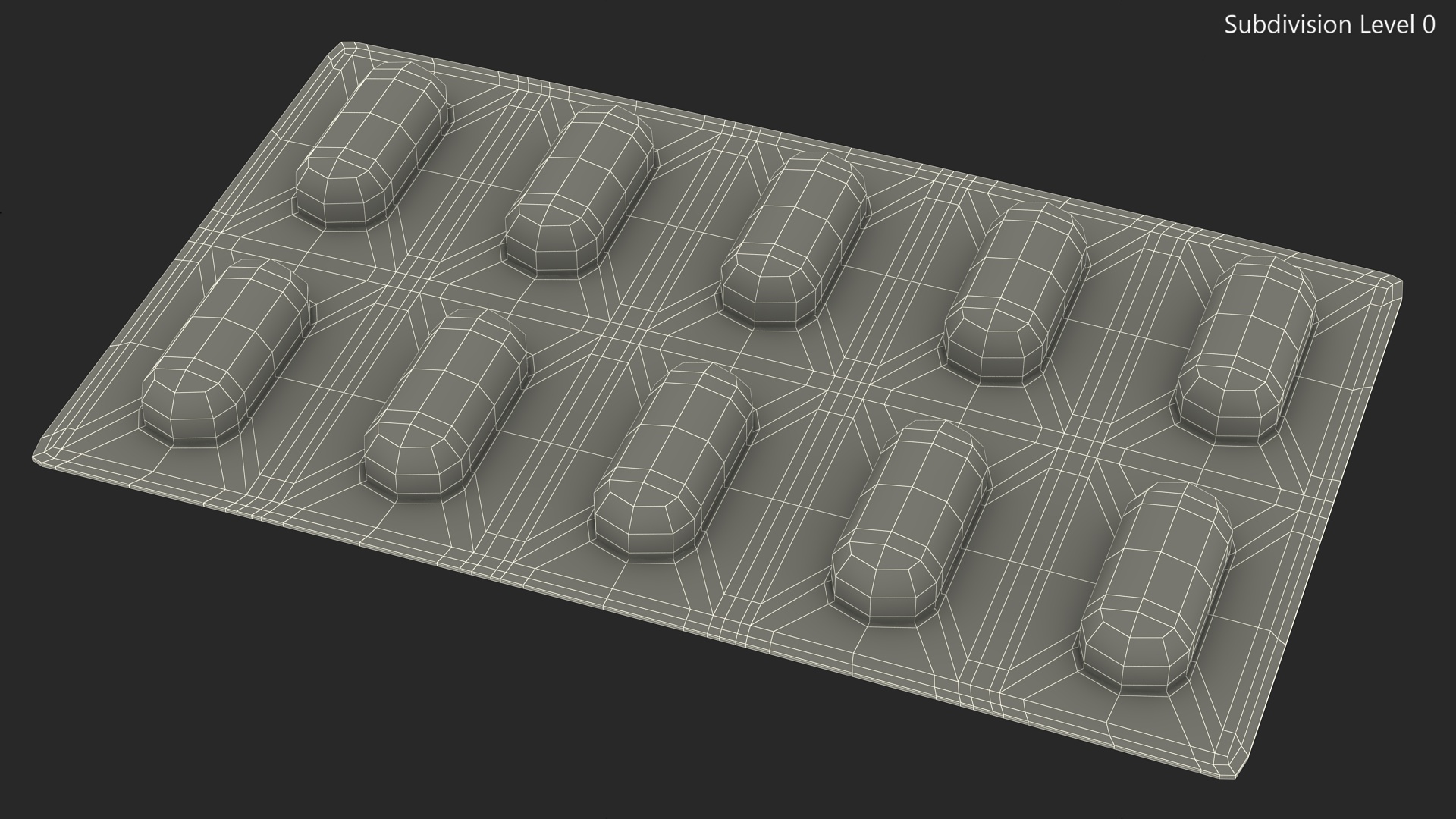3D Capsule Pill in Blister Pack model