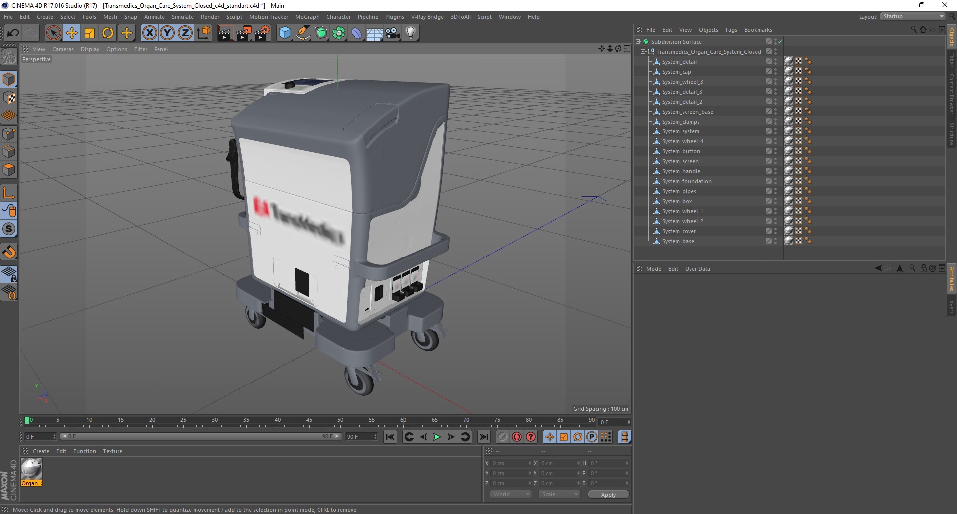 3D Transmedics Organ Care System Closed