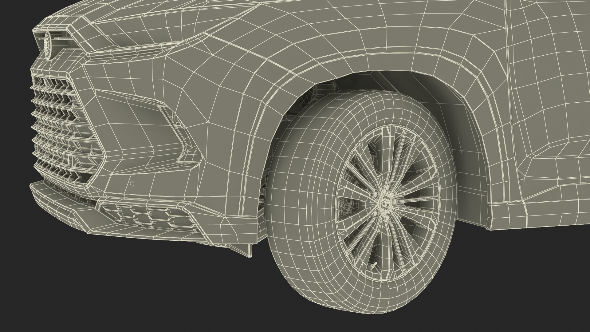 3D Generic SUV Car Green Colored Rigged
