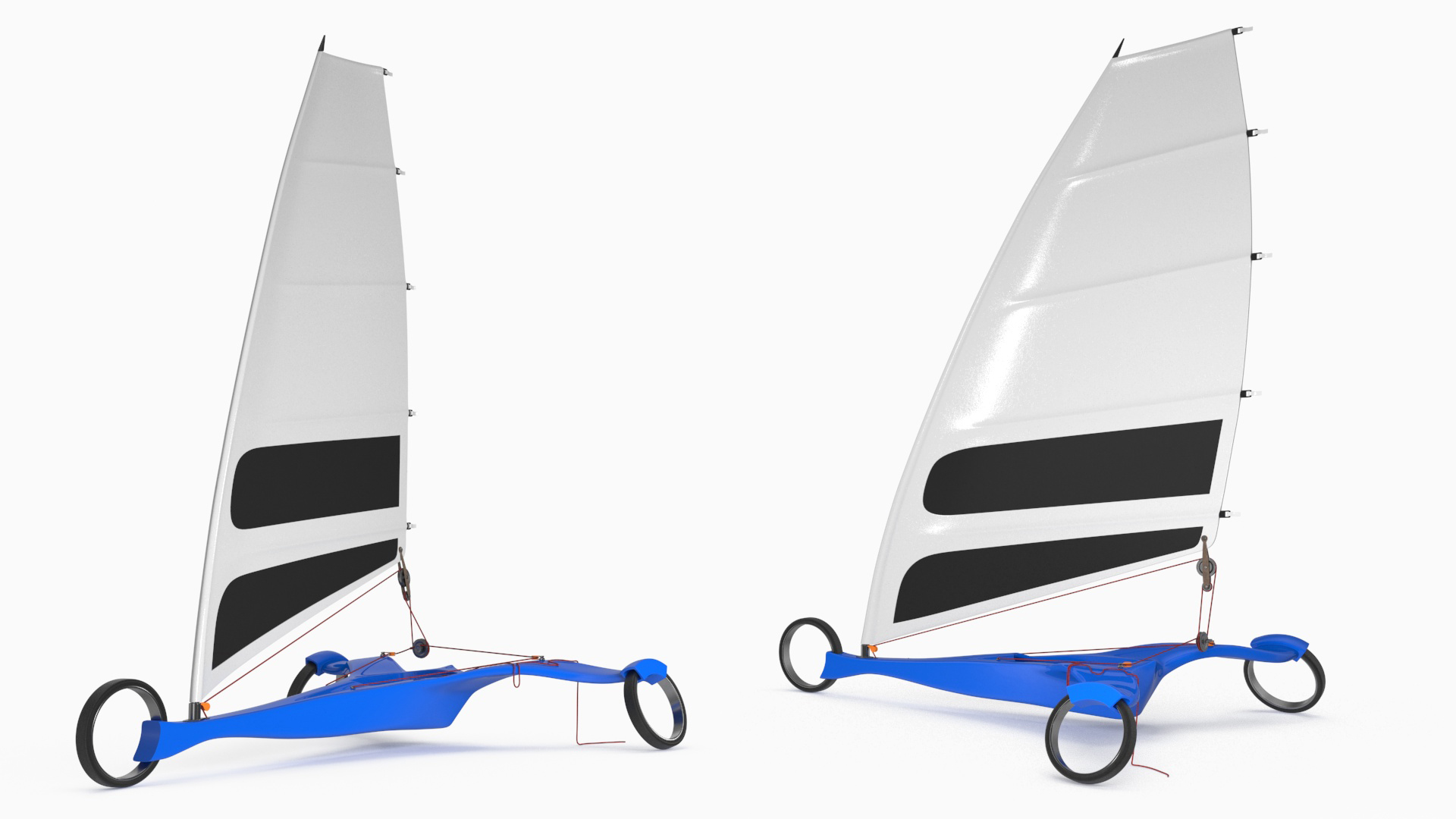 3D Futuristic Land Sand Yacht Blue
