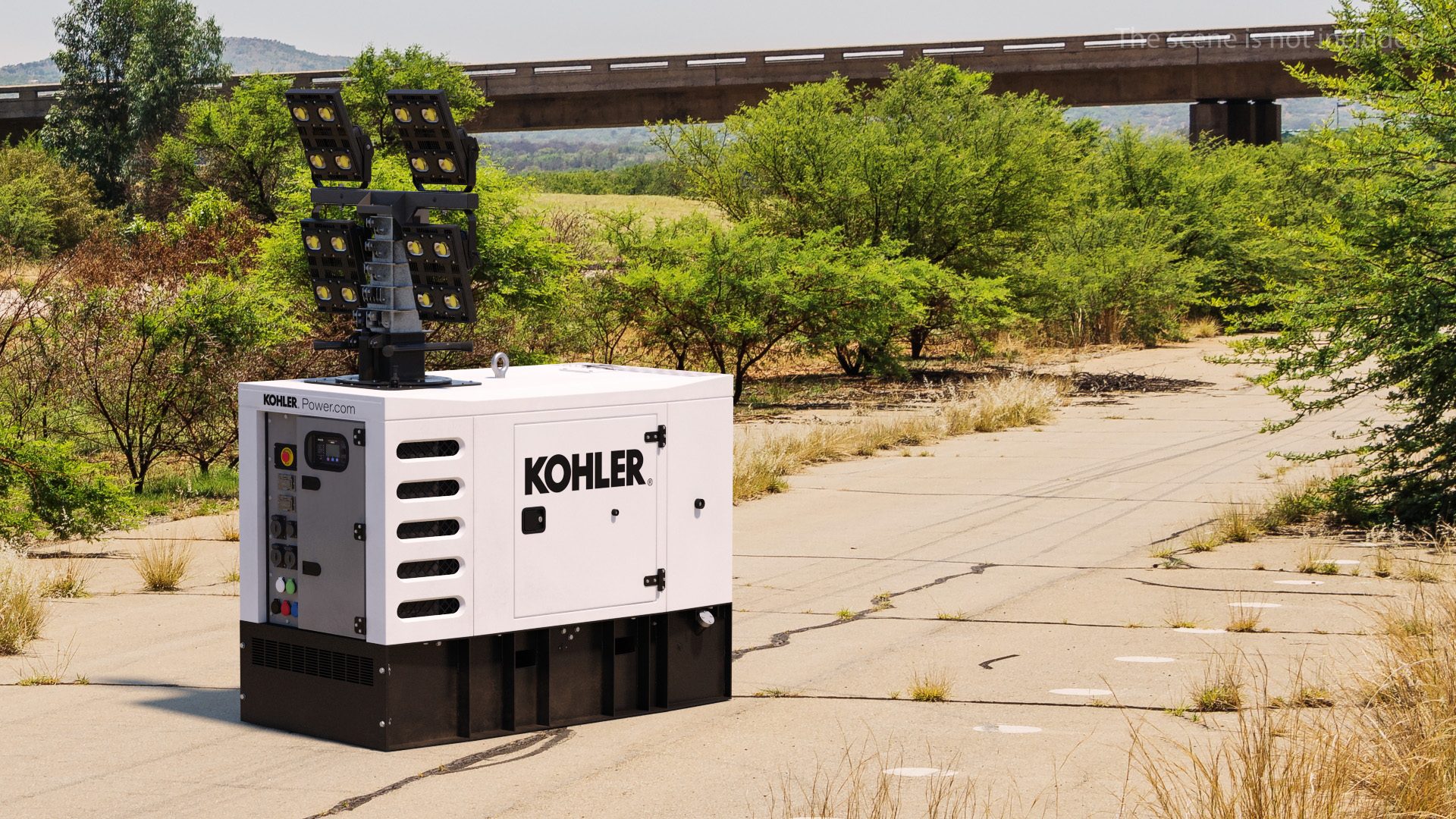 Kohler Generator with Light Mast 3D