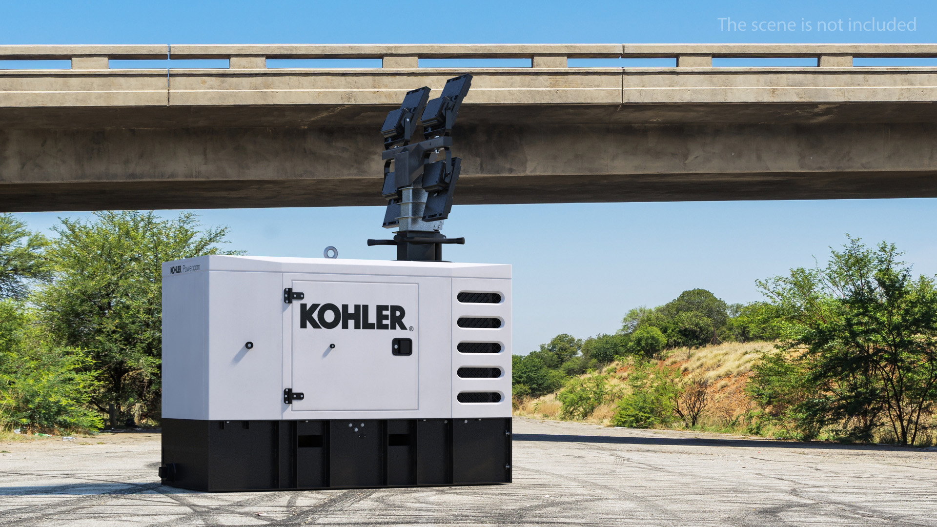 Kohler Generator with Light Mast 3D