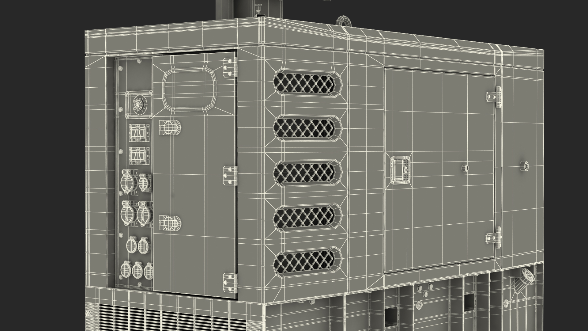 Kohler Generator with Light Mast 3D