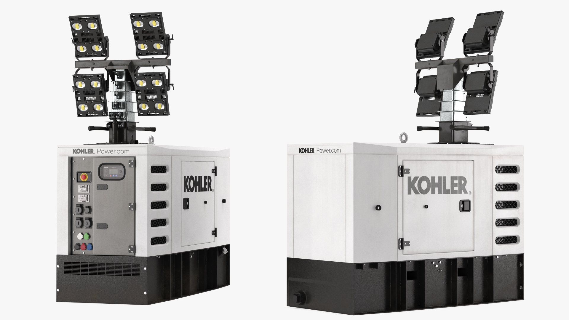 Kohler Generator with Light Mast 3D