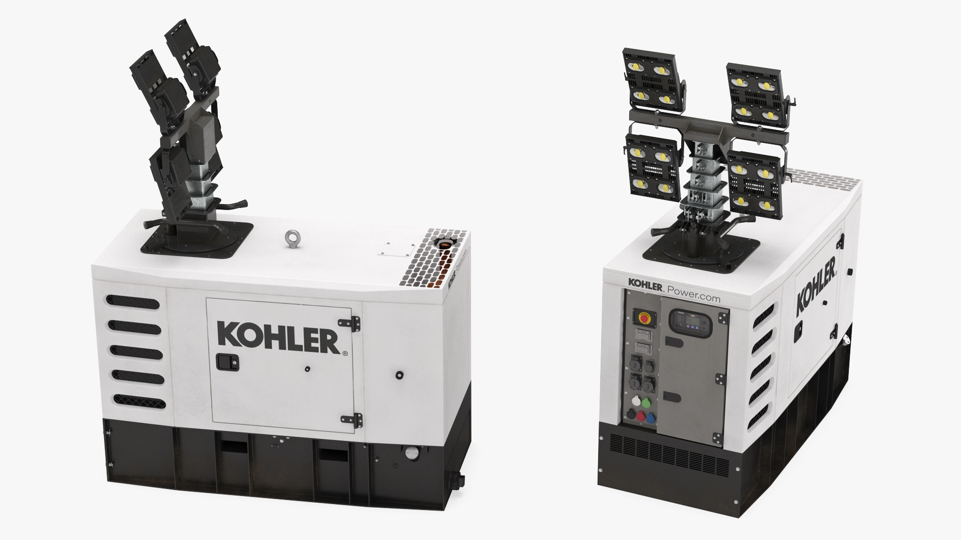 Kohler Generator with Light Mast 3D