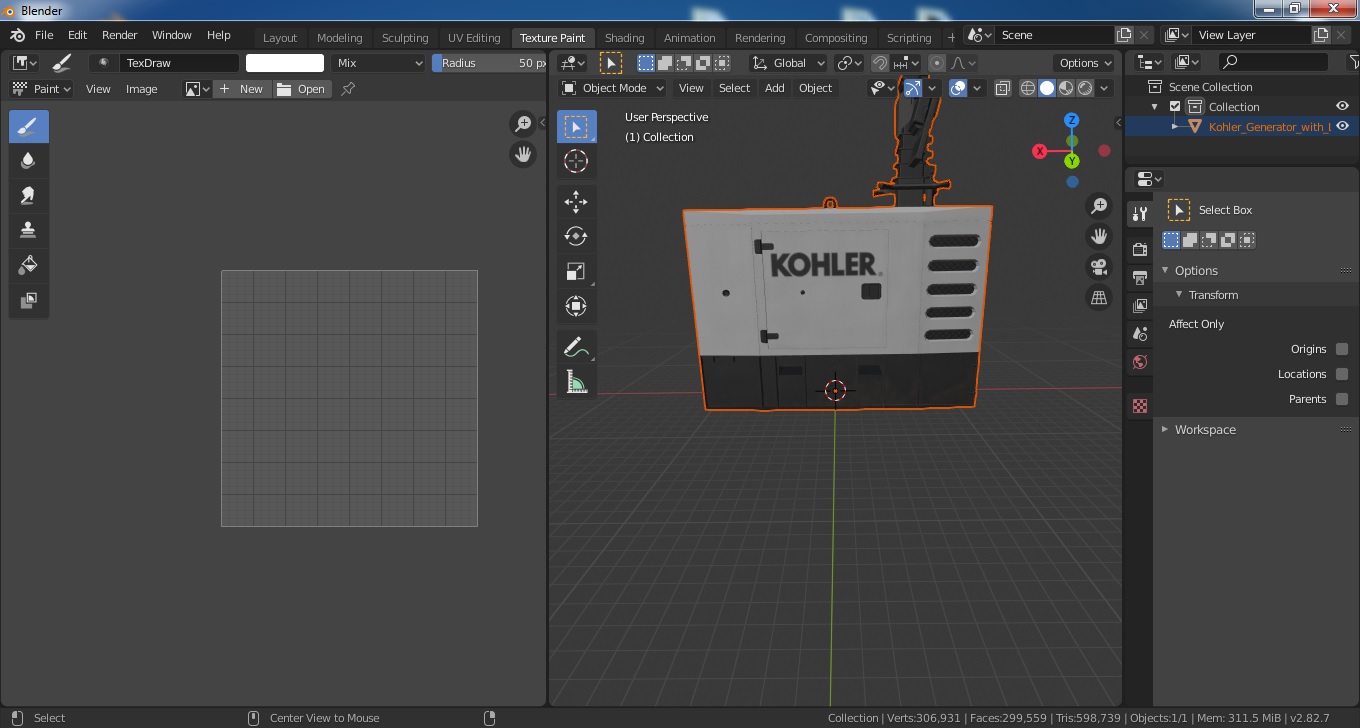 Kohler Generator with Light Mast 3D