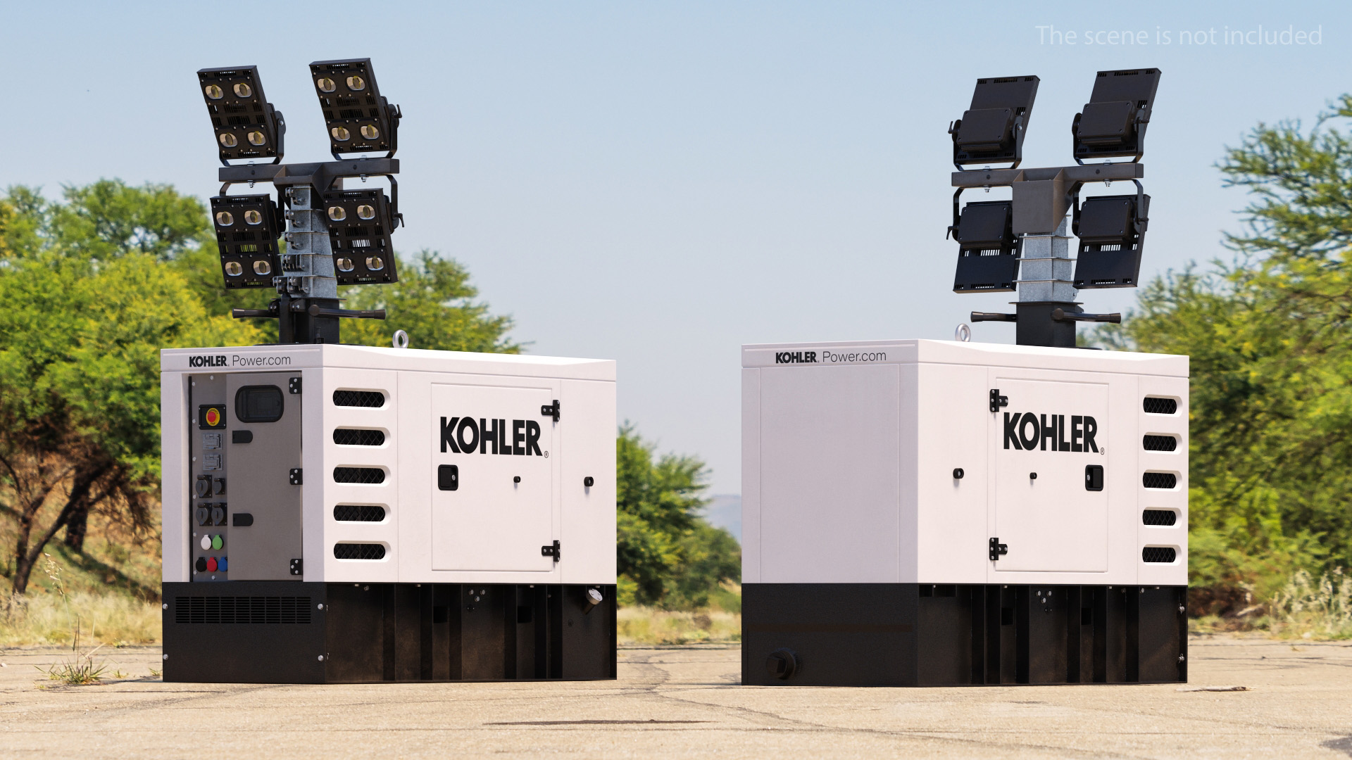 Kohler Generator with Light Mast 3D