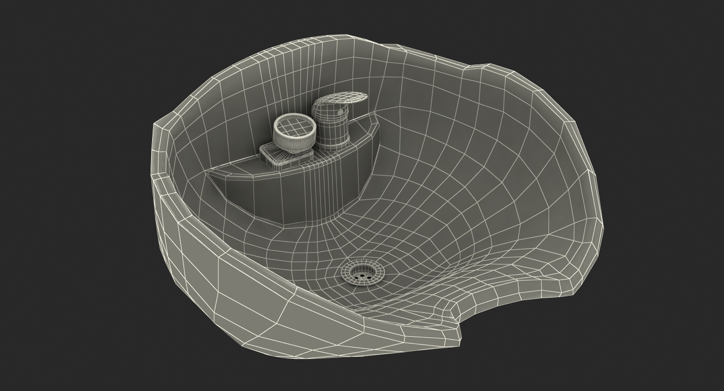 3D model Beauty Salon Shampoo Bowl Sink