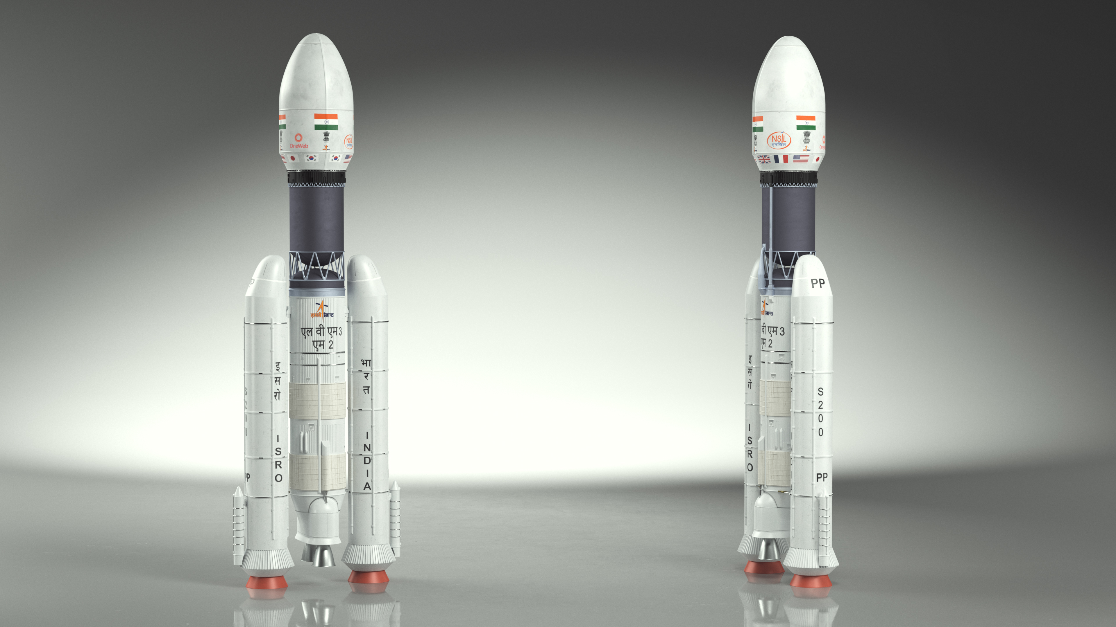Indian Space Research Rocket GSLV MkIII 3D model