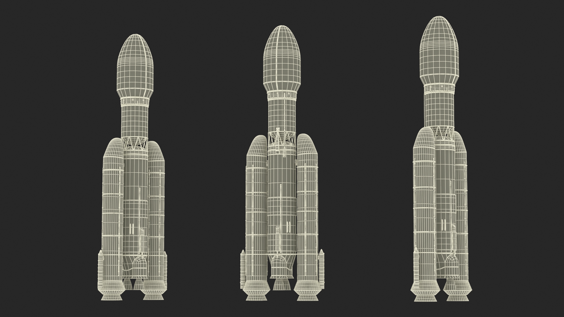 Indian Space Research Rocket GSLV MkIII 3D model