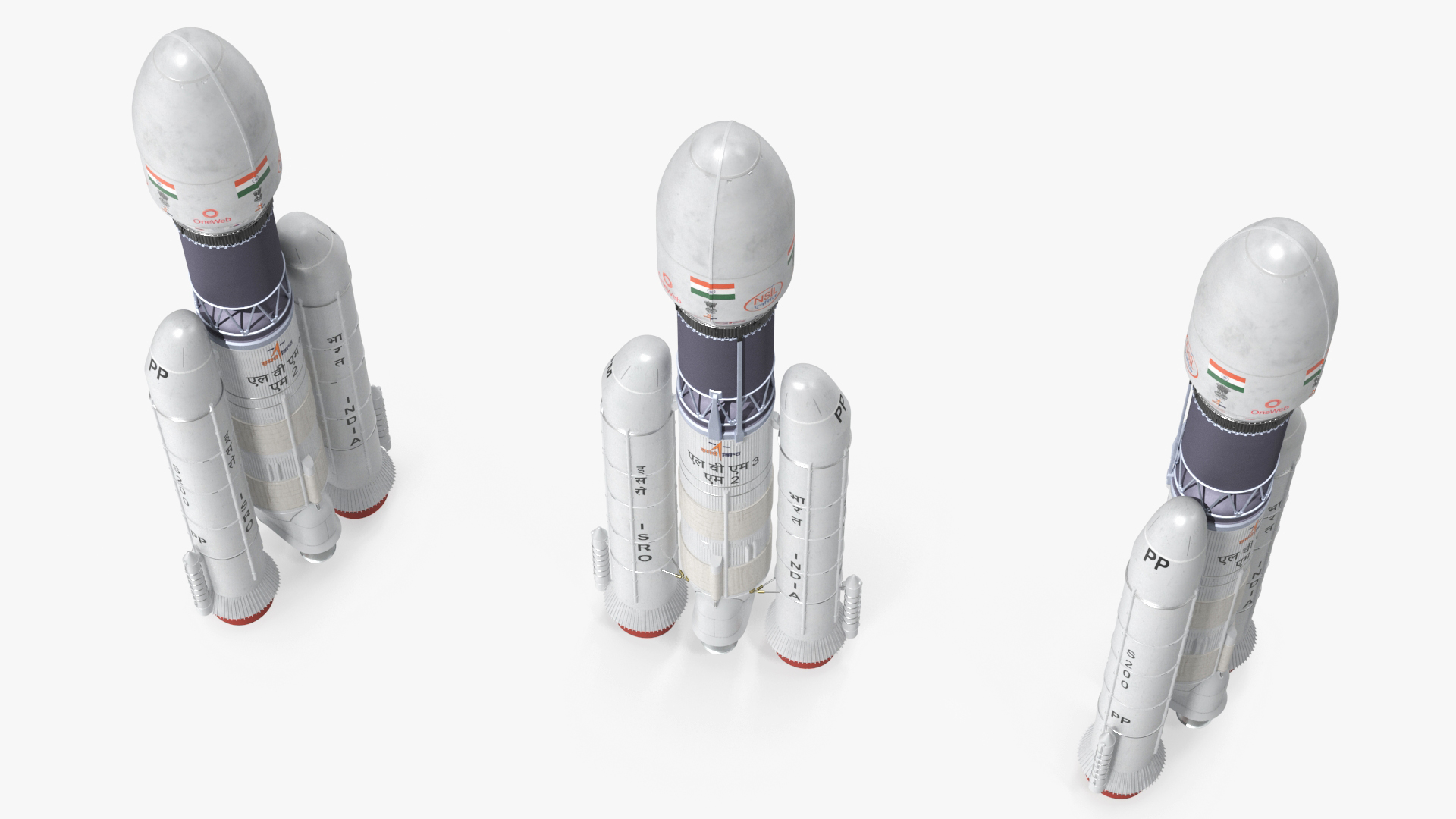 Indian Space Research Rocket GSLV MkIII 3D model