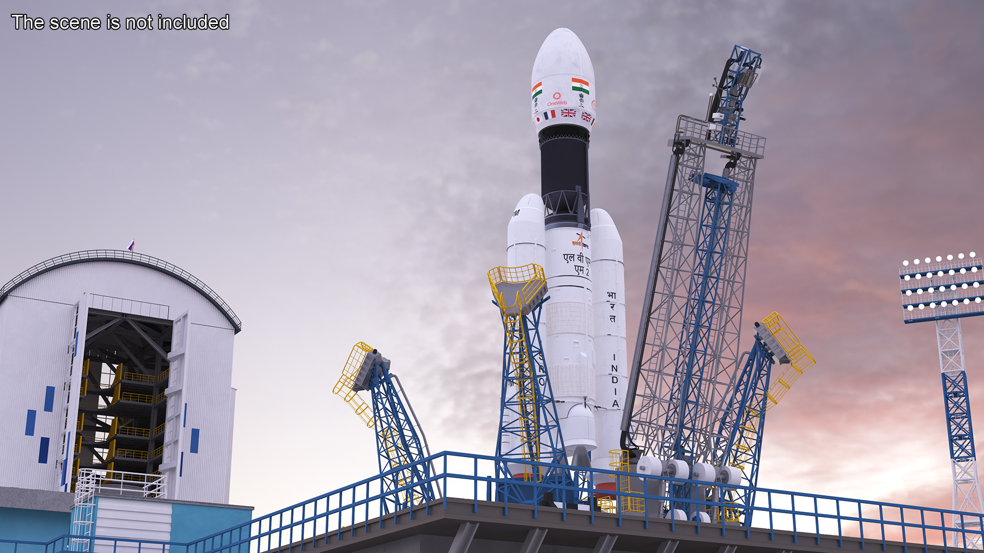 Indian Space Research Rocket GSLV MkIII 3D model