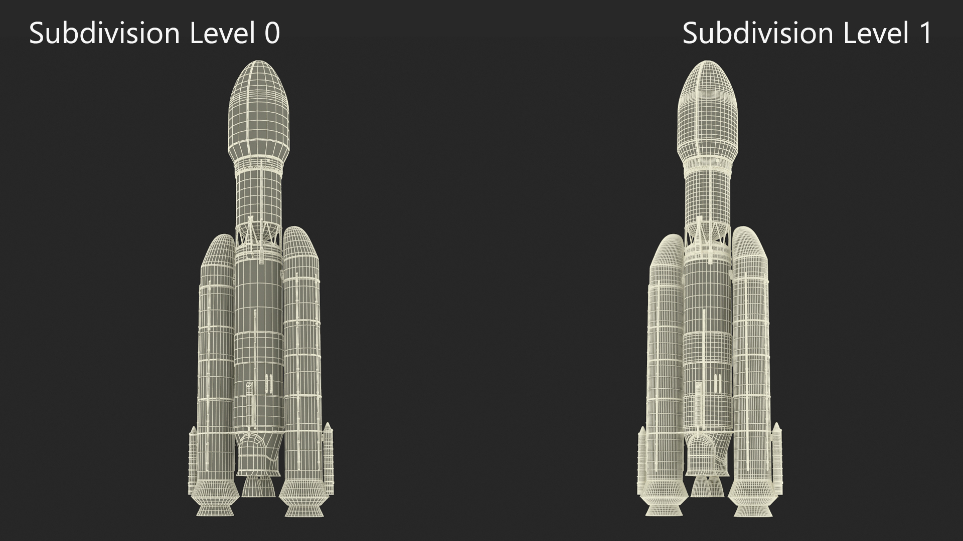 Indian Space Research Rocket GSLV MkIII 3D model