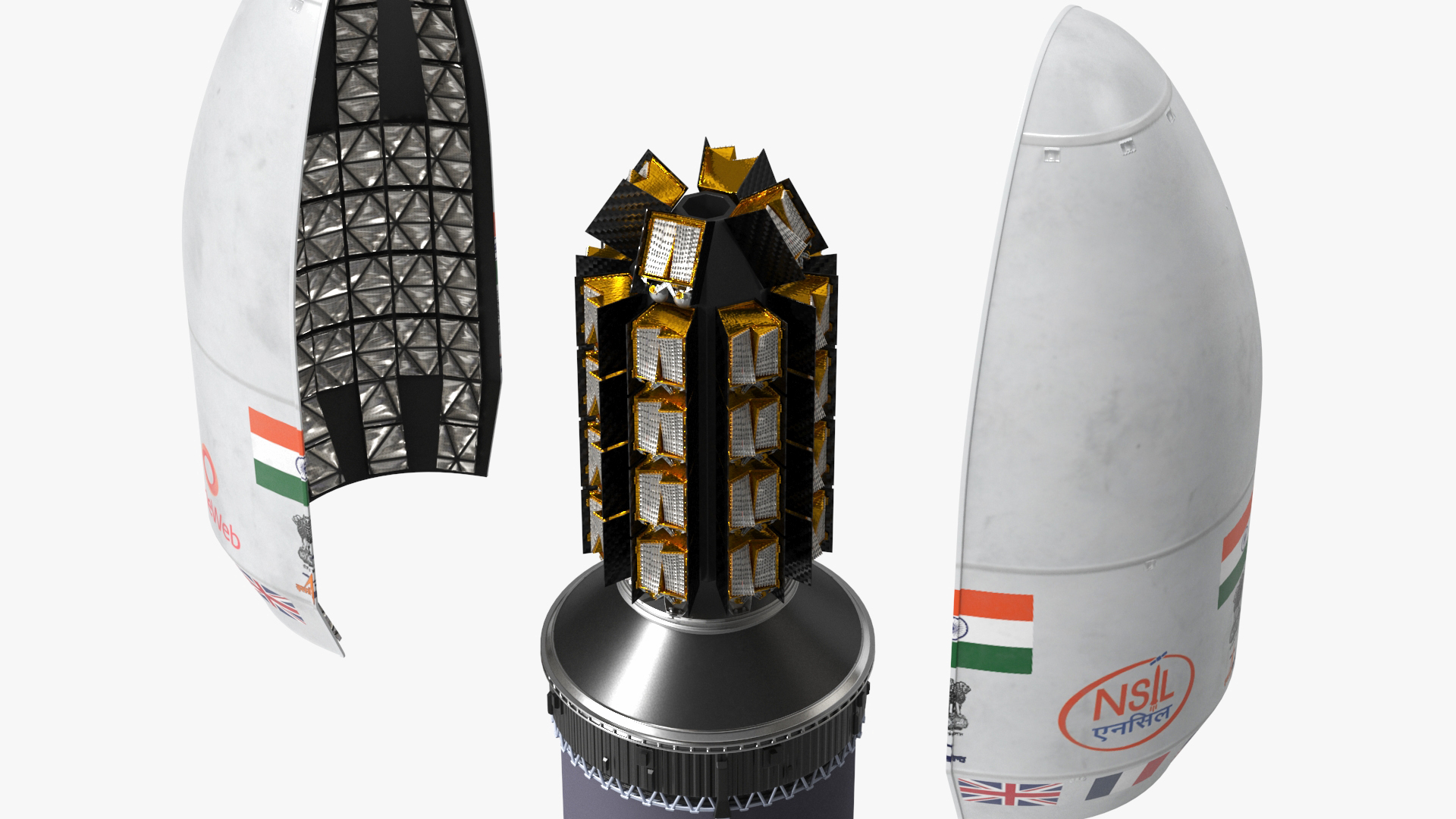 Indian Space Research Rocket GSLV MkIII 3D model
