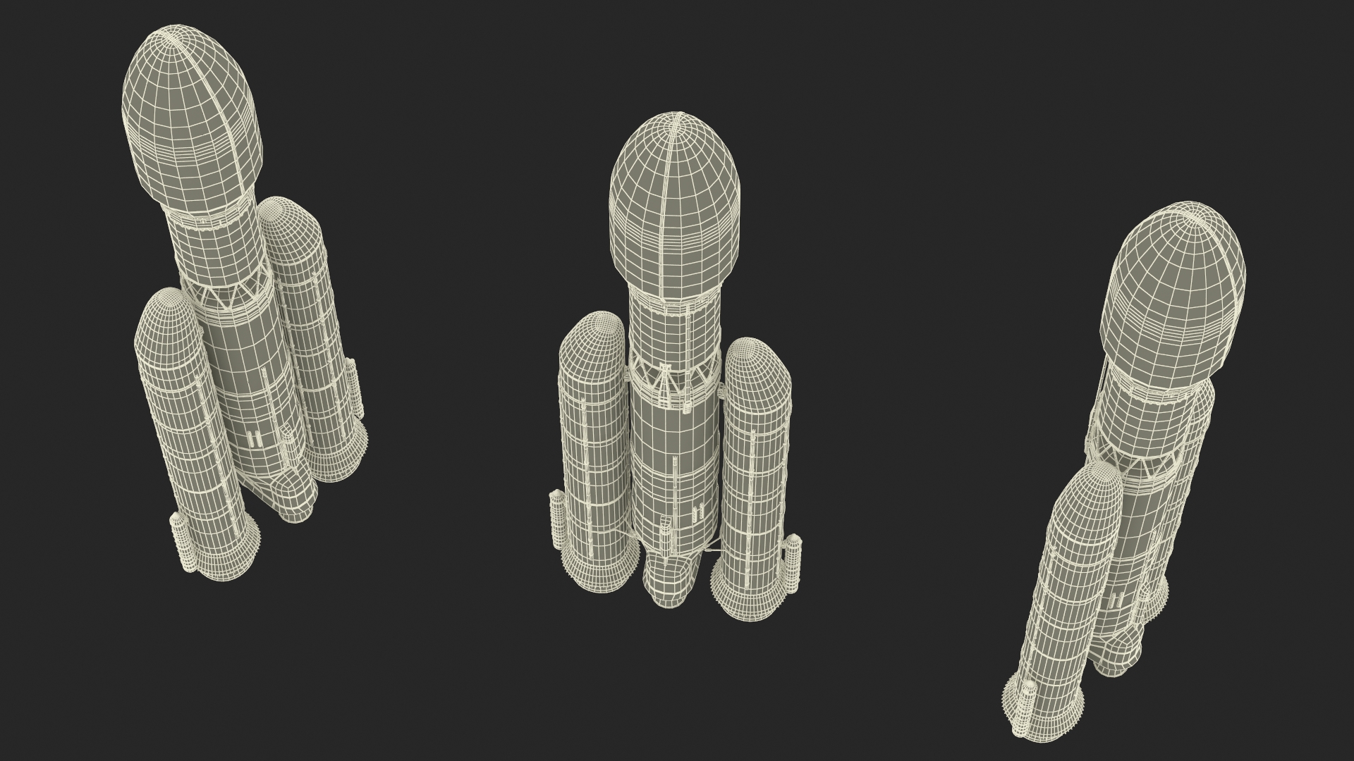 Indian Space Research Rocket GSLV MkIII 3D model