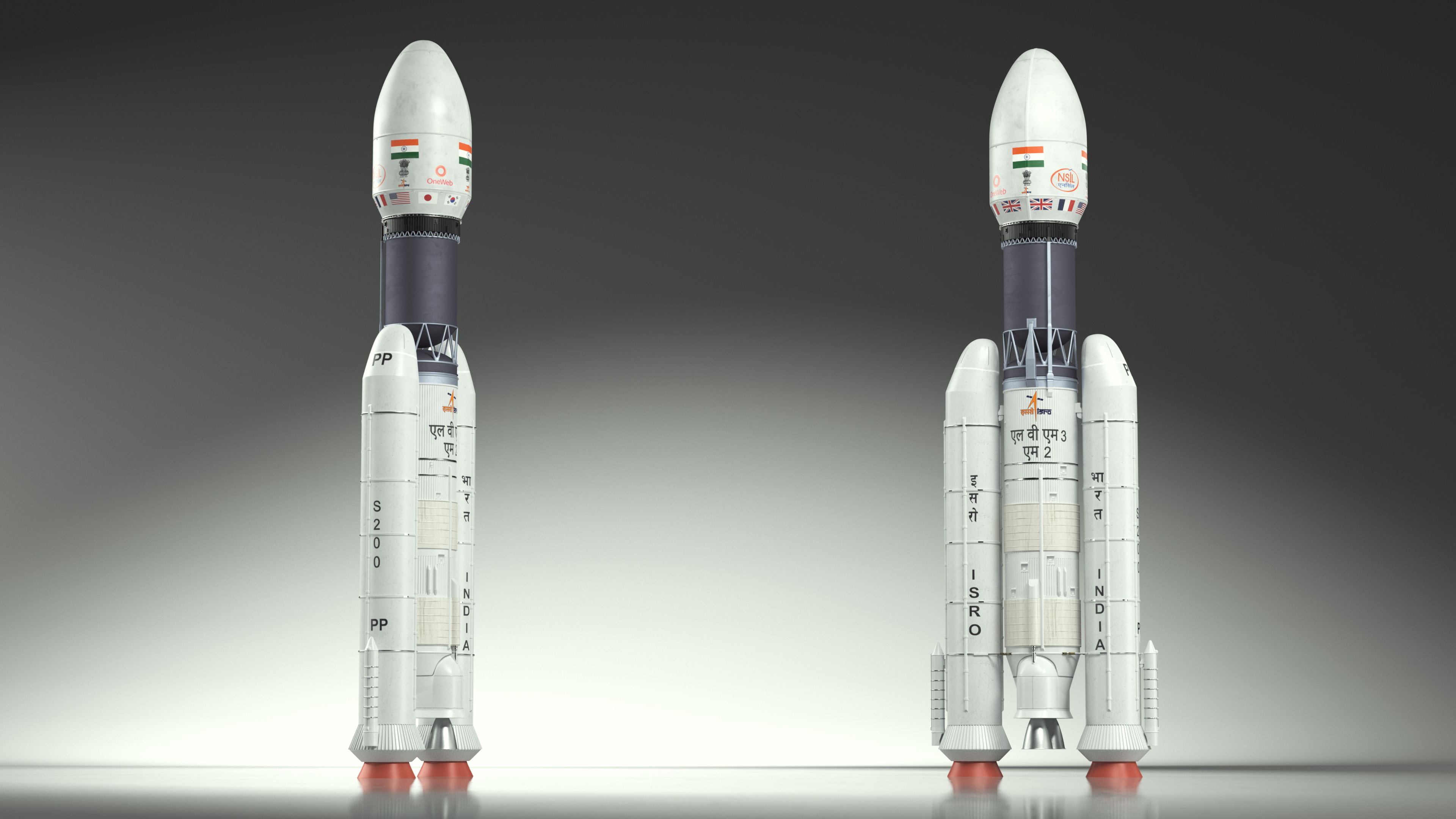 Indian Space Research Rocket GSLV MkIII 3D model