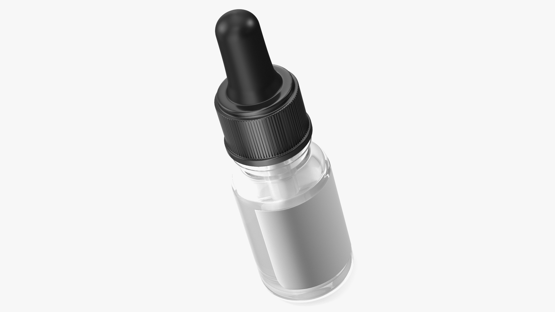 3D model Clear Glass Dropper Bottle 5ml