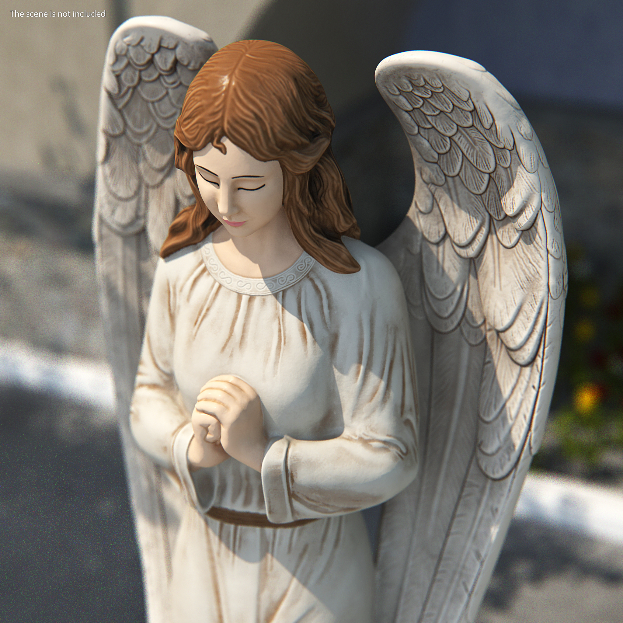 3D Decorative Garden Statue Praying Angel model
