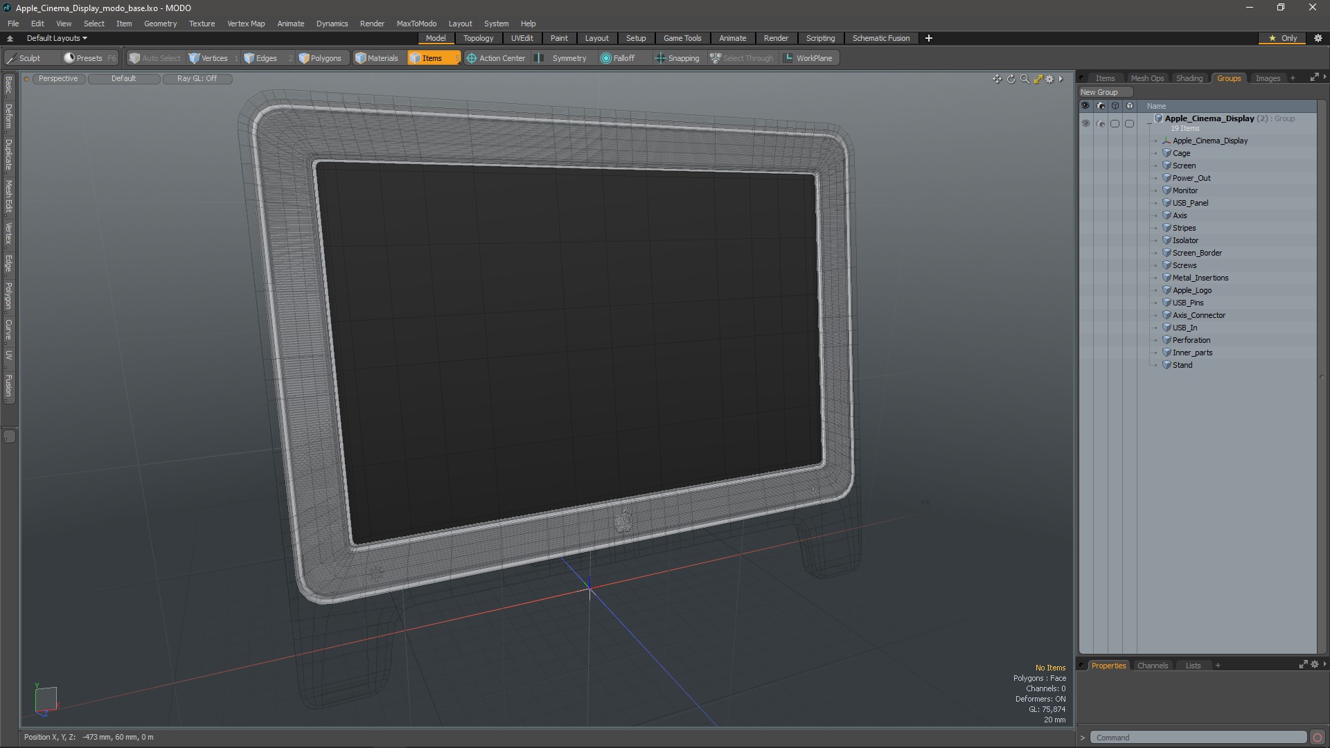 3D model Apple Cinema Display