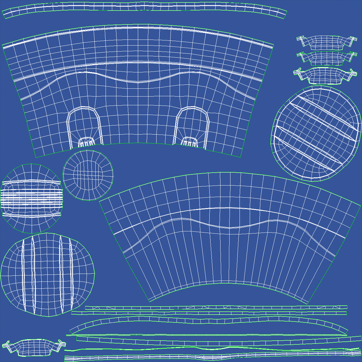 3D model Round Blue Trash Can