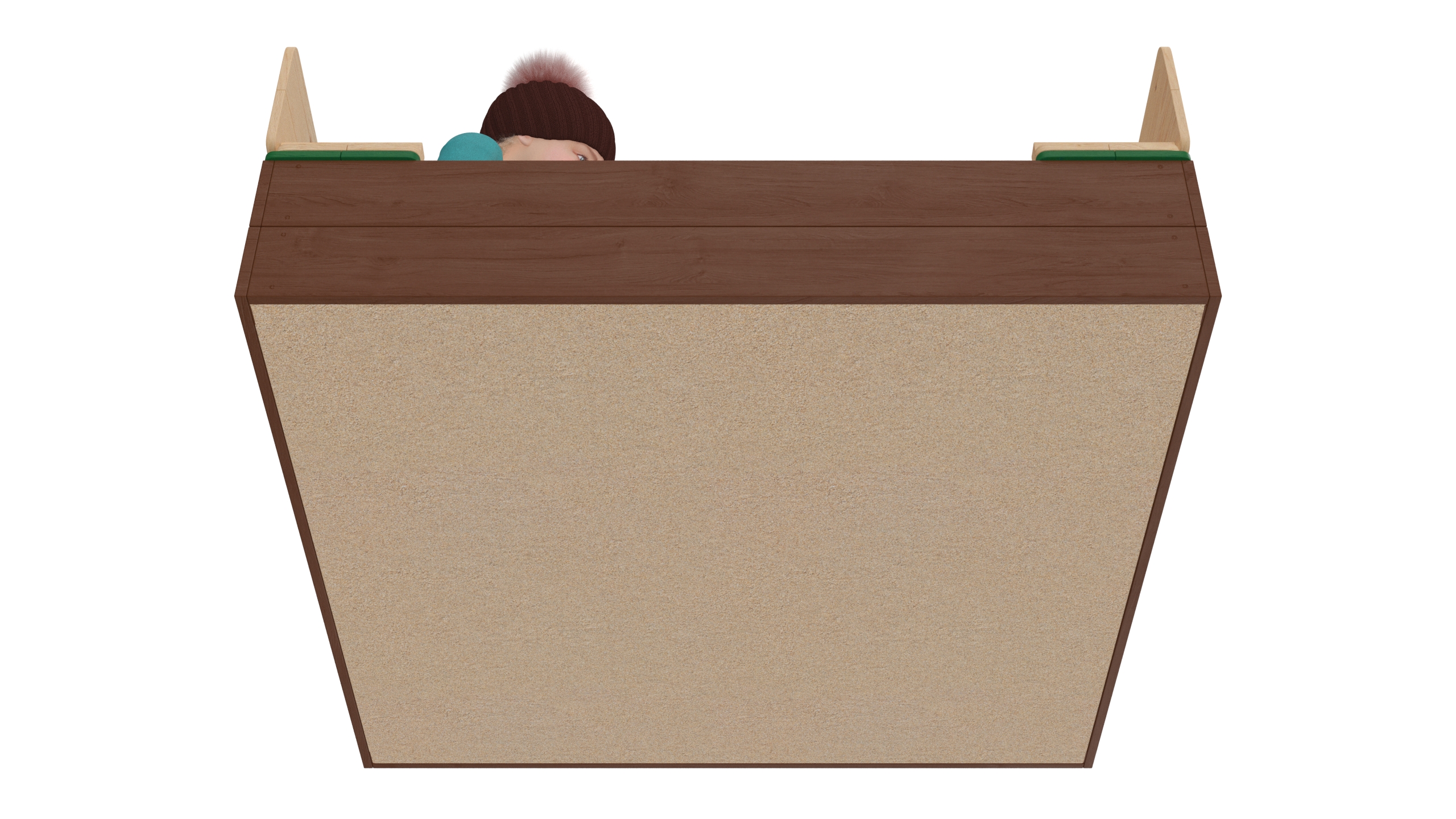 3D Toddler Girl in Sandpit model