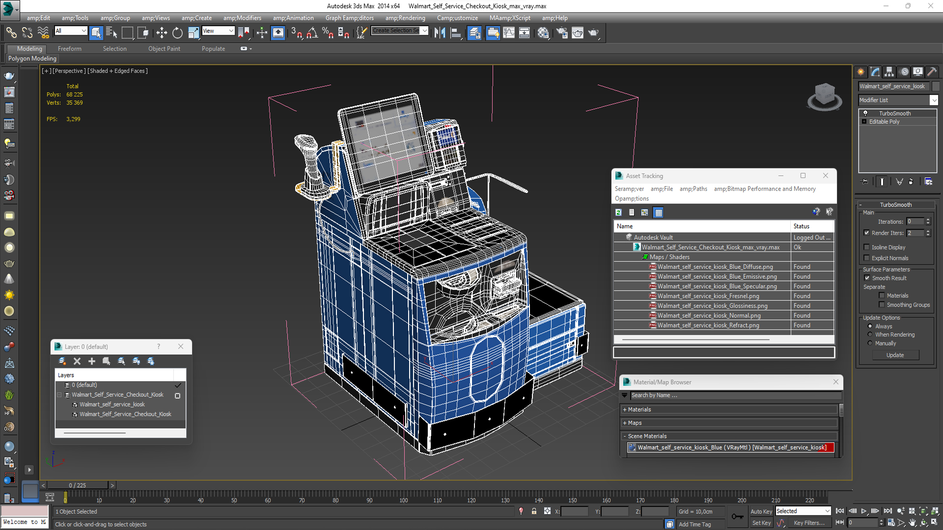3D model Walmart Self Service Checkout Kiosk
