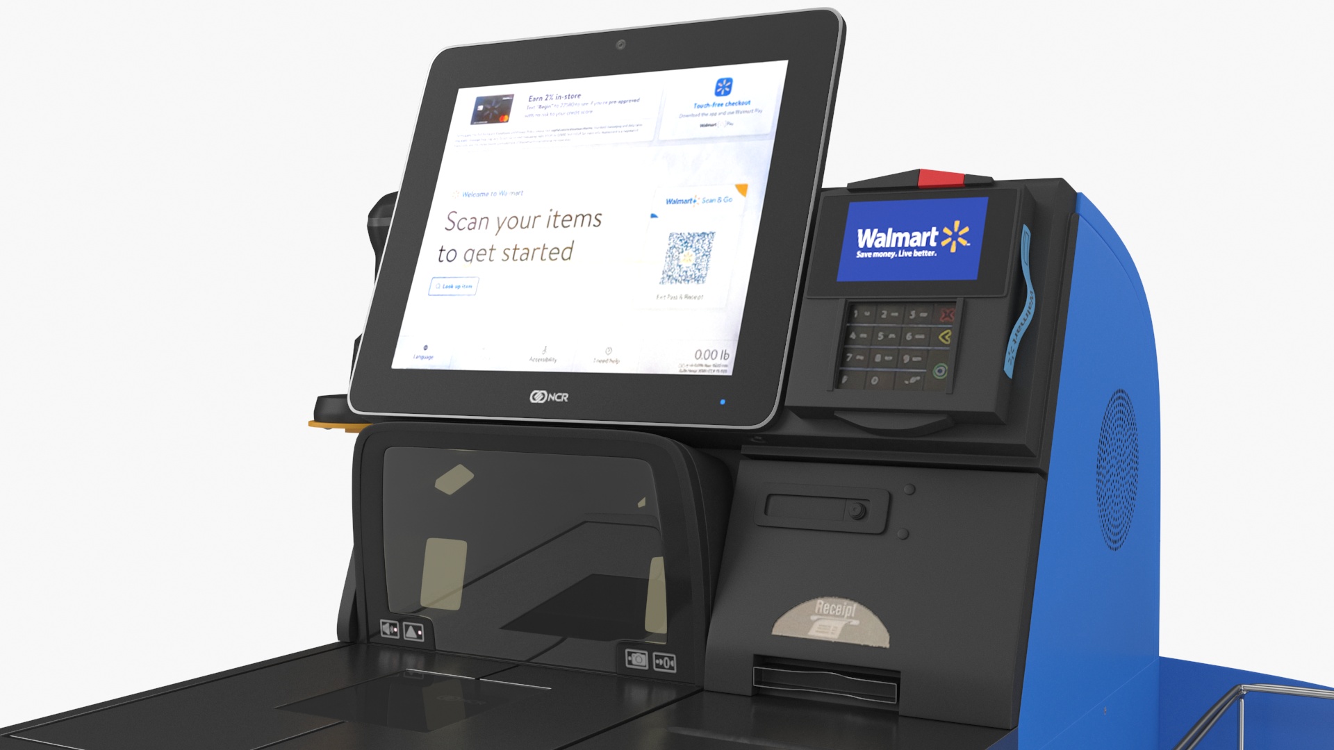 3D model Walmart Self Service Checkout Kiosk