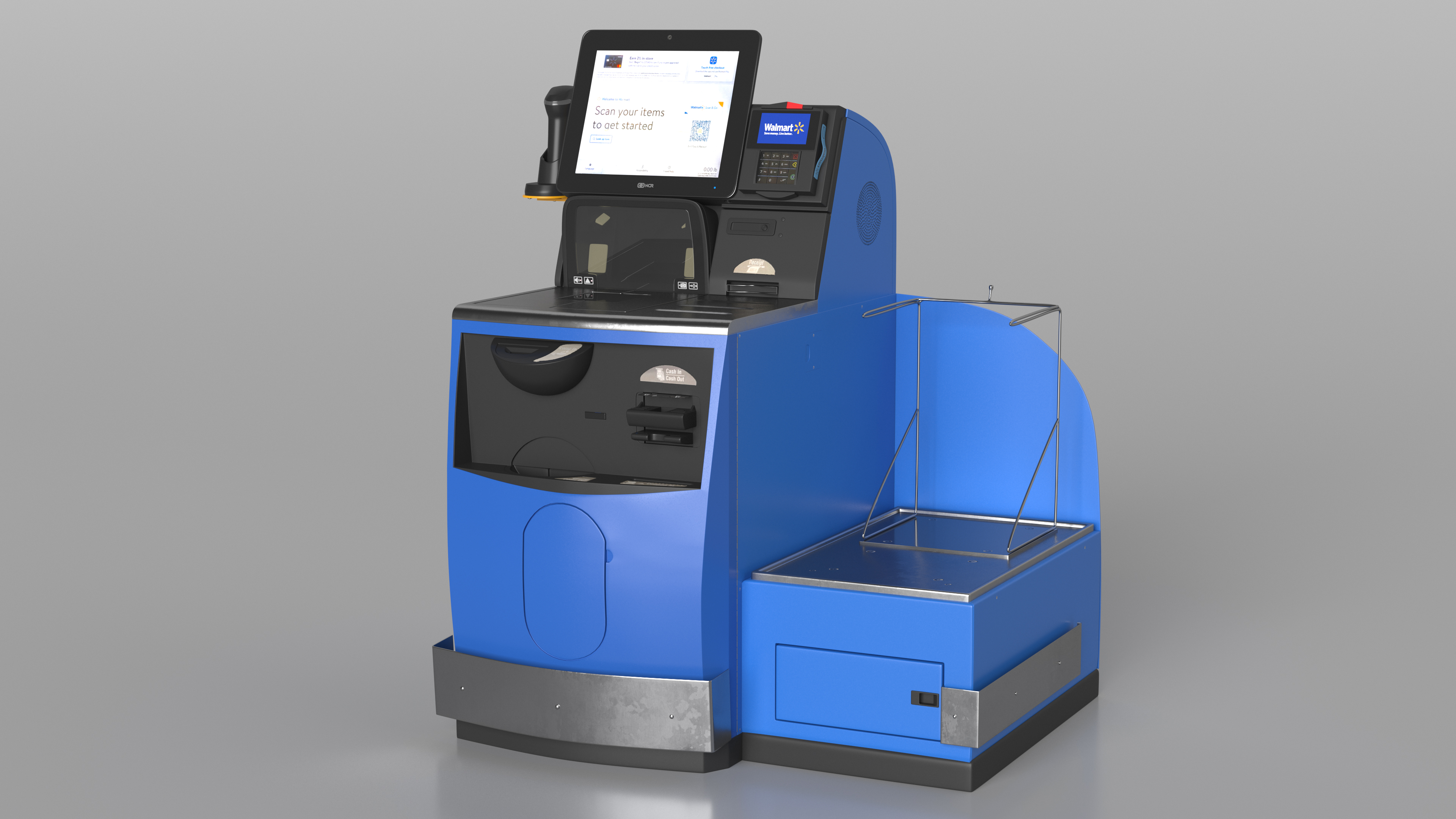 3D model Walmart Self Service Checkout Kiosk