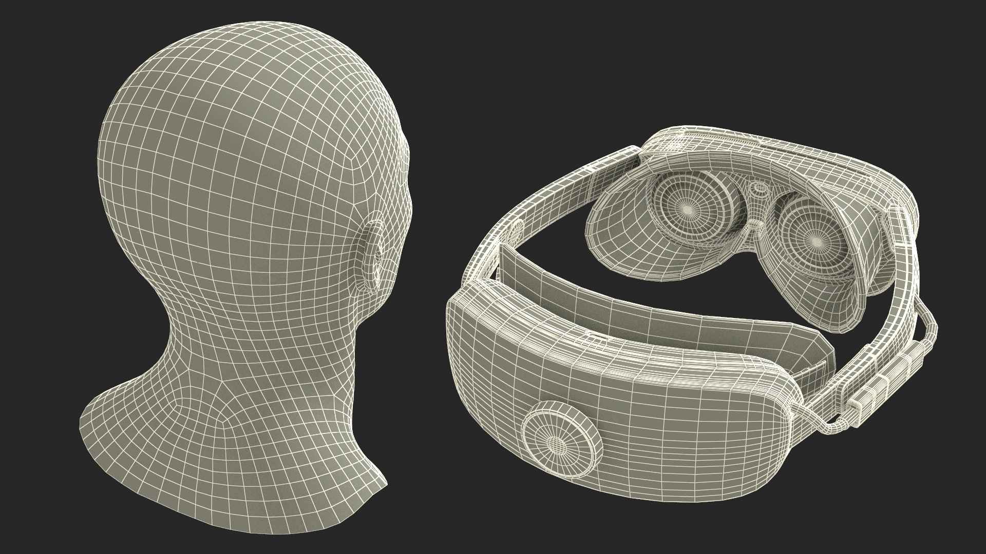 3D model HTC Vive XR Elite on Head