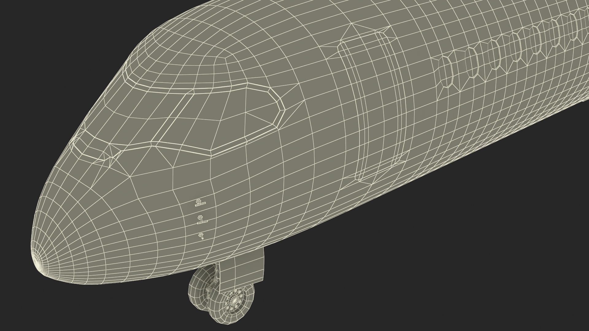 3D model Concept Modern Aircraft Turboprop Rigged