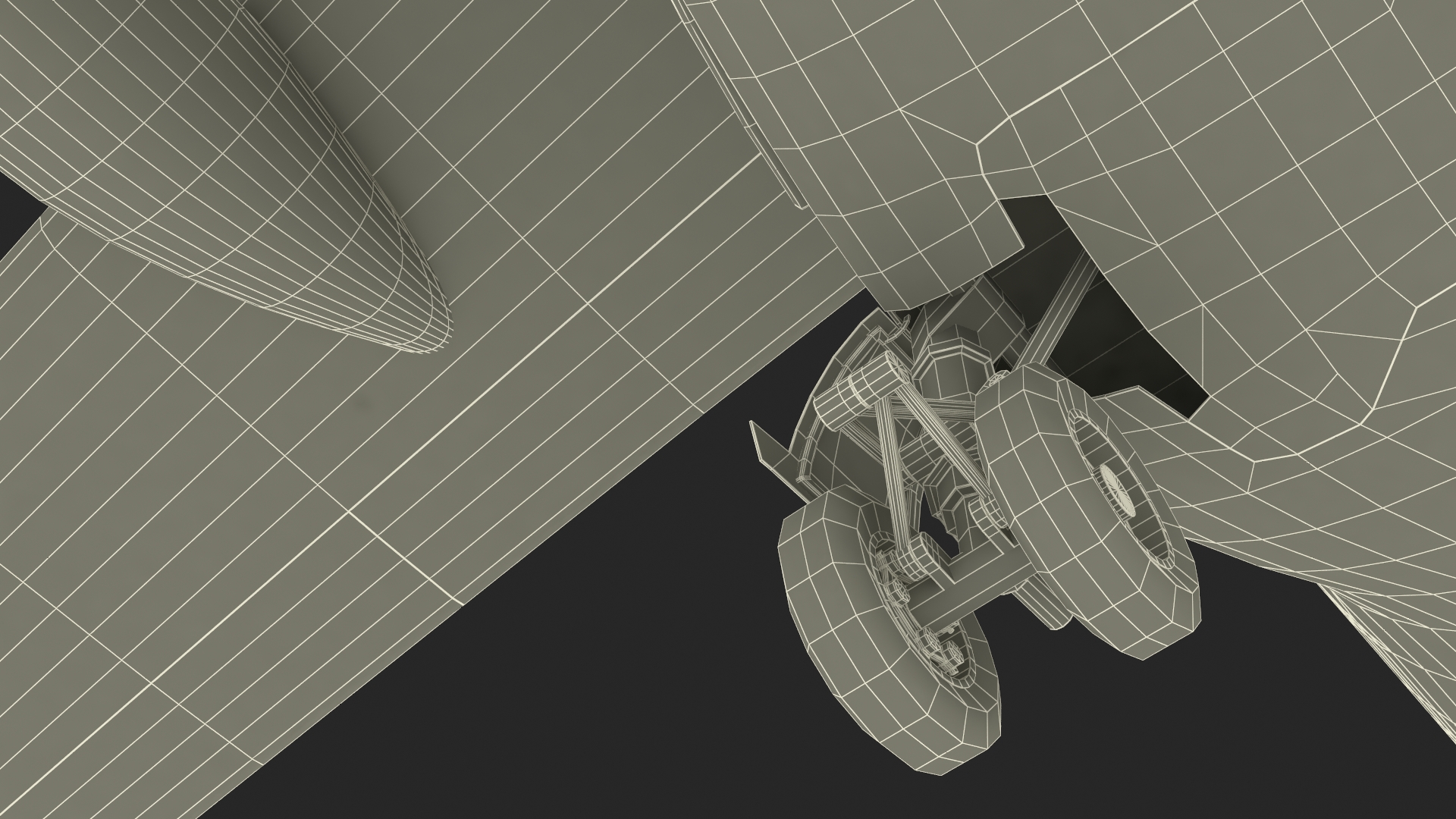 3D model Concept Modern Aircraft Turboprop Rigged