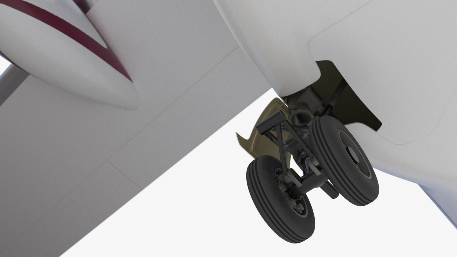 3D model Concept Modern Aircraft Turboprop Rigged