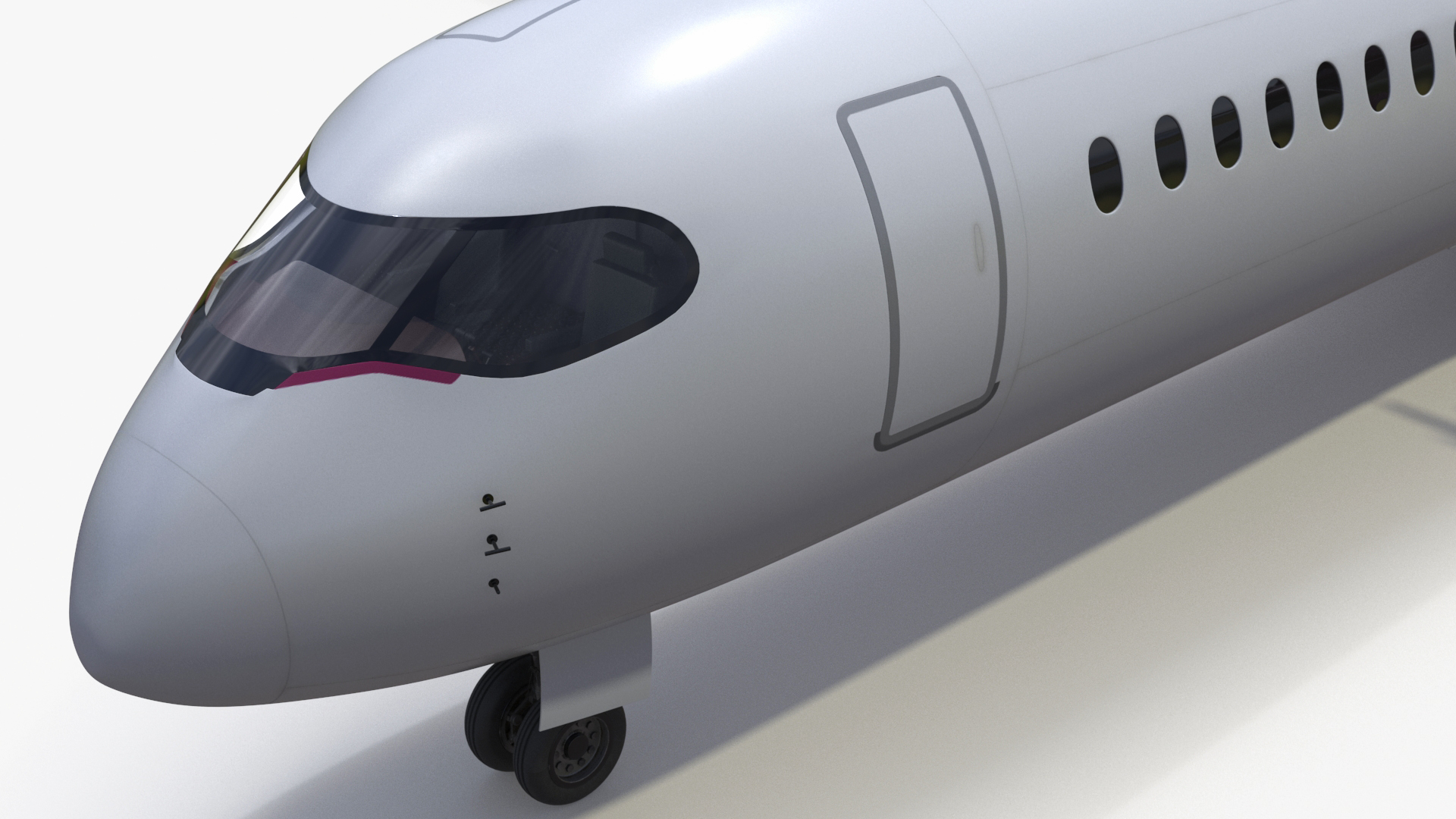 3D model Concept Modern Aircraft Turboprop Rigged