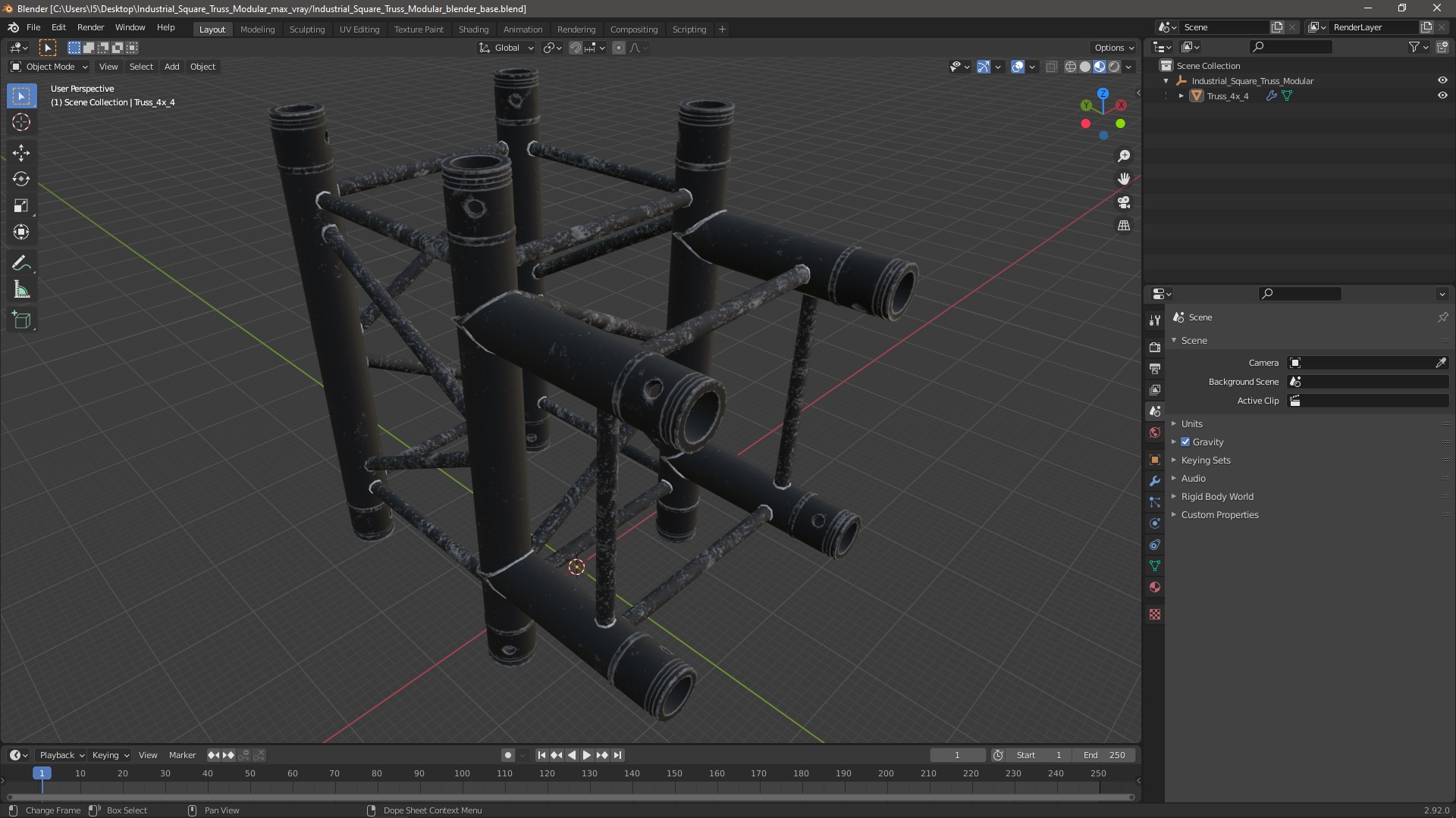 3D Industrial Square Truss Modular