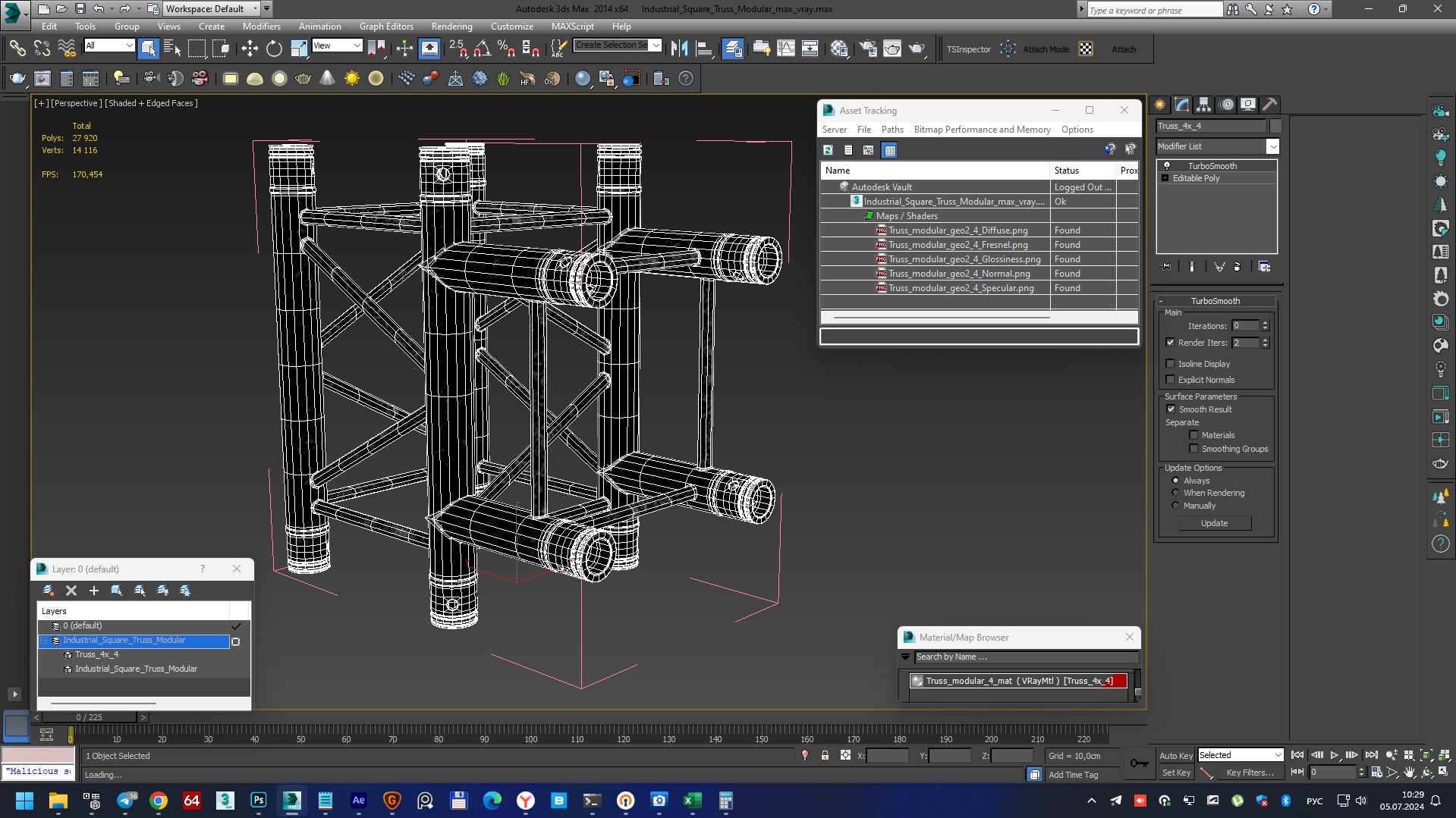 3D Industrial Square Truss Modular