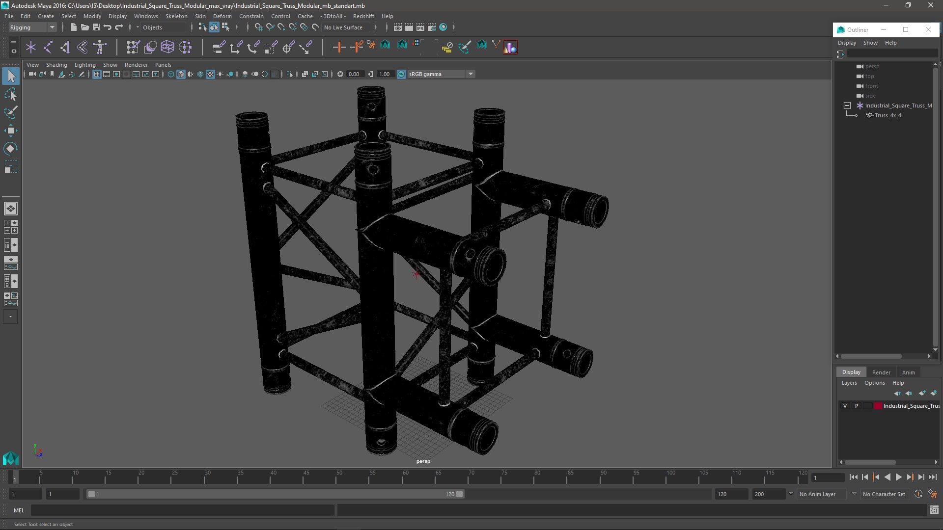 3D Industrial Square Truss Modular