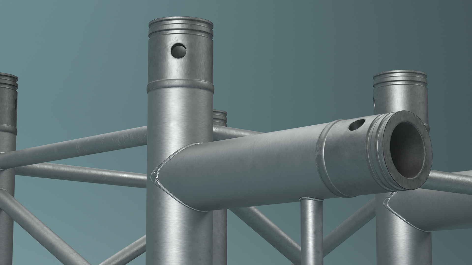 3D Industrial Square Truss Modular