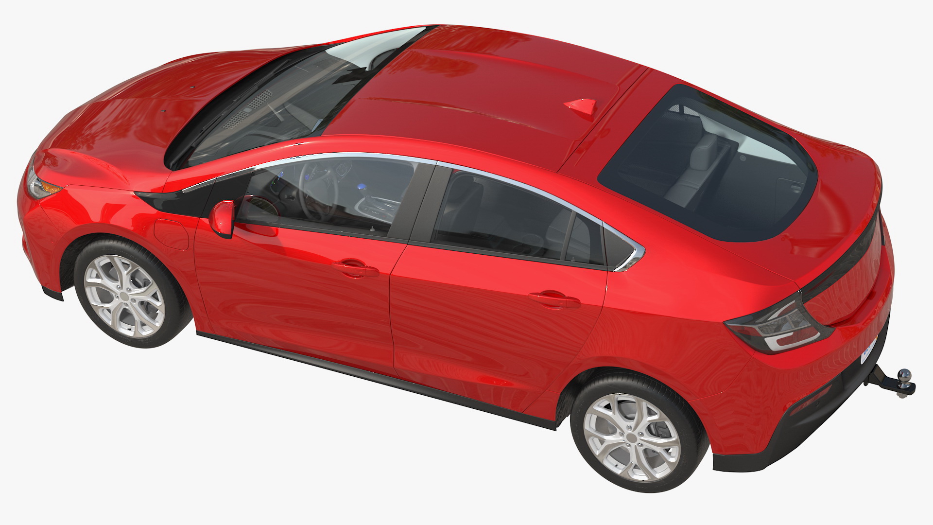 Enclosed Mini Cargo Trailer with Hatchback 3D