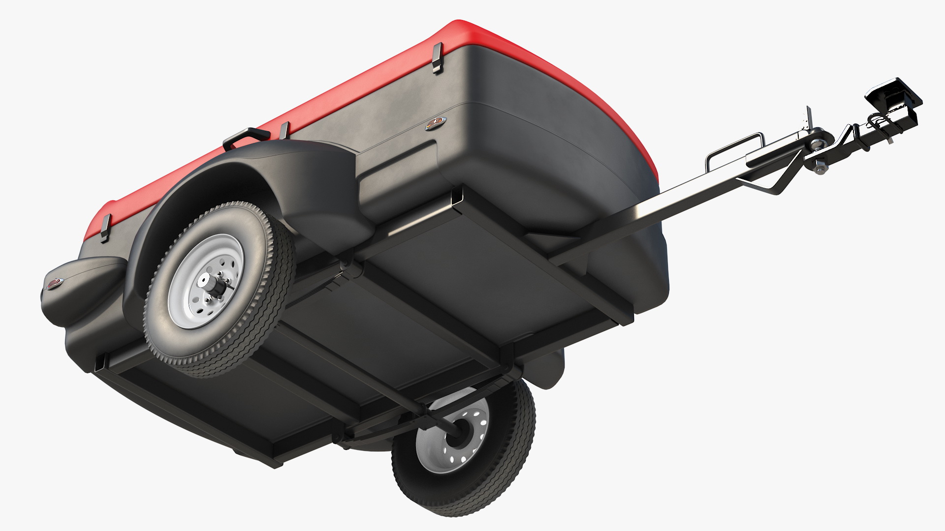 Enclosed Mini Cargo Trailer with Hatchback 3D