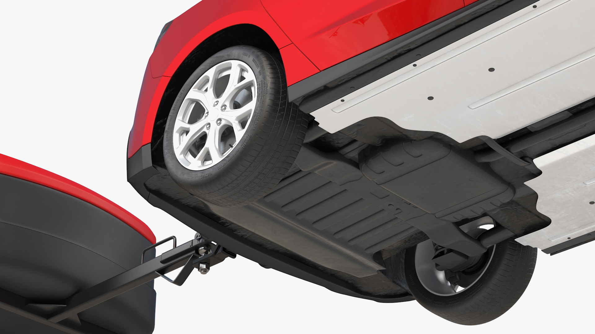 Enclosed Mini Cargo Trailer with Hatchback 3D