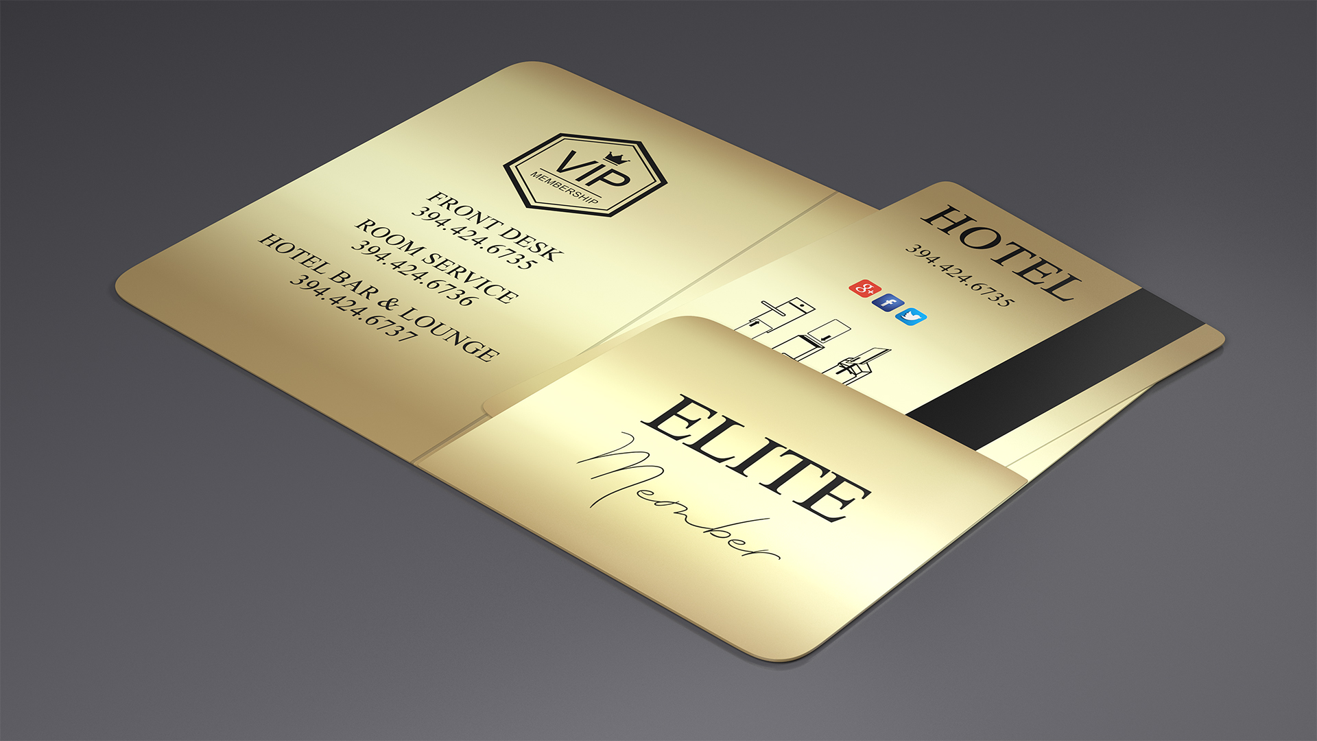 3D Hotel Room Keycard Gold Open model