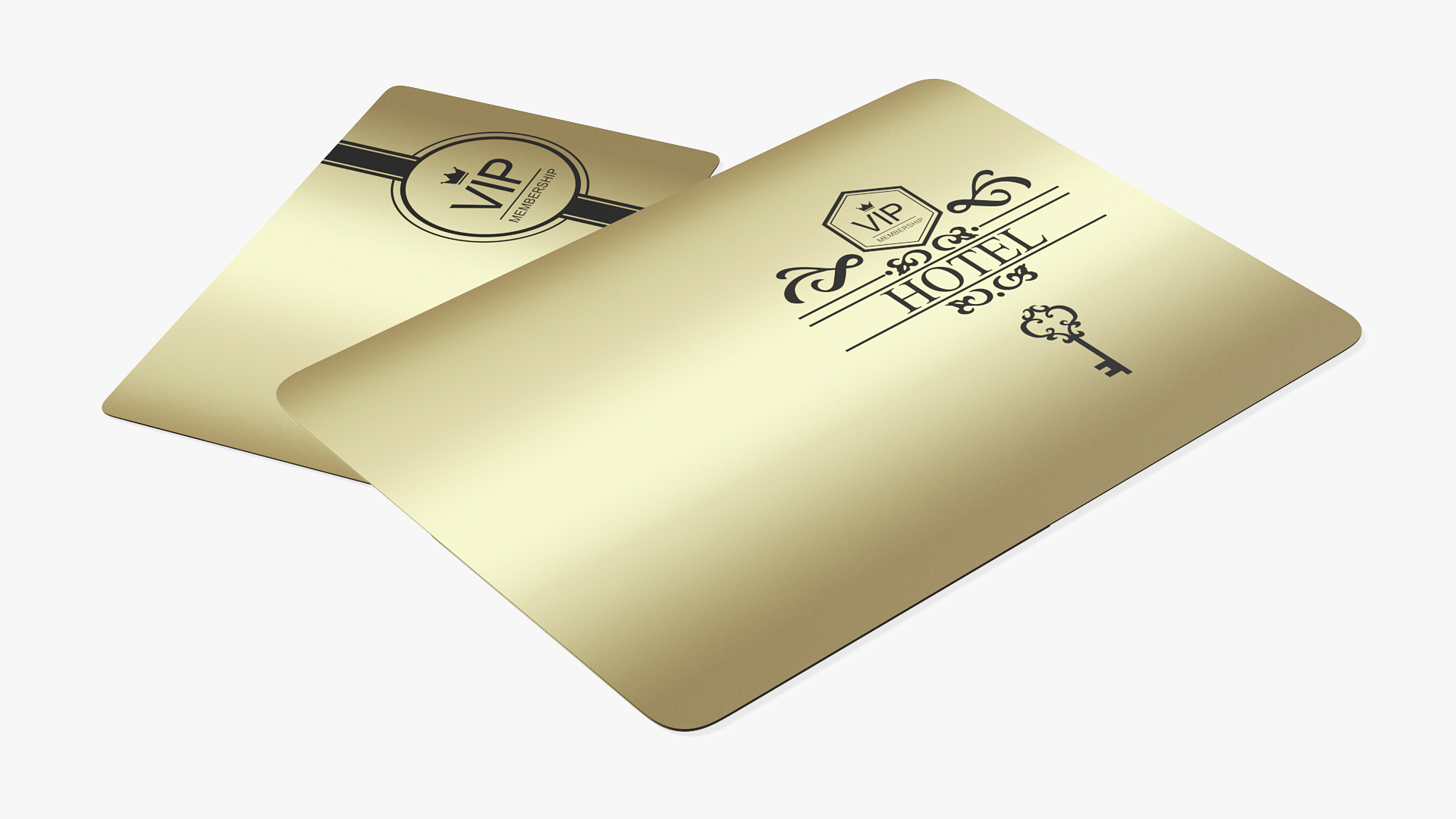 3D Hotel Room Keycard Gold Open model