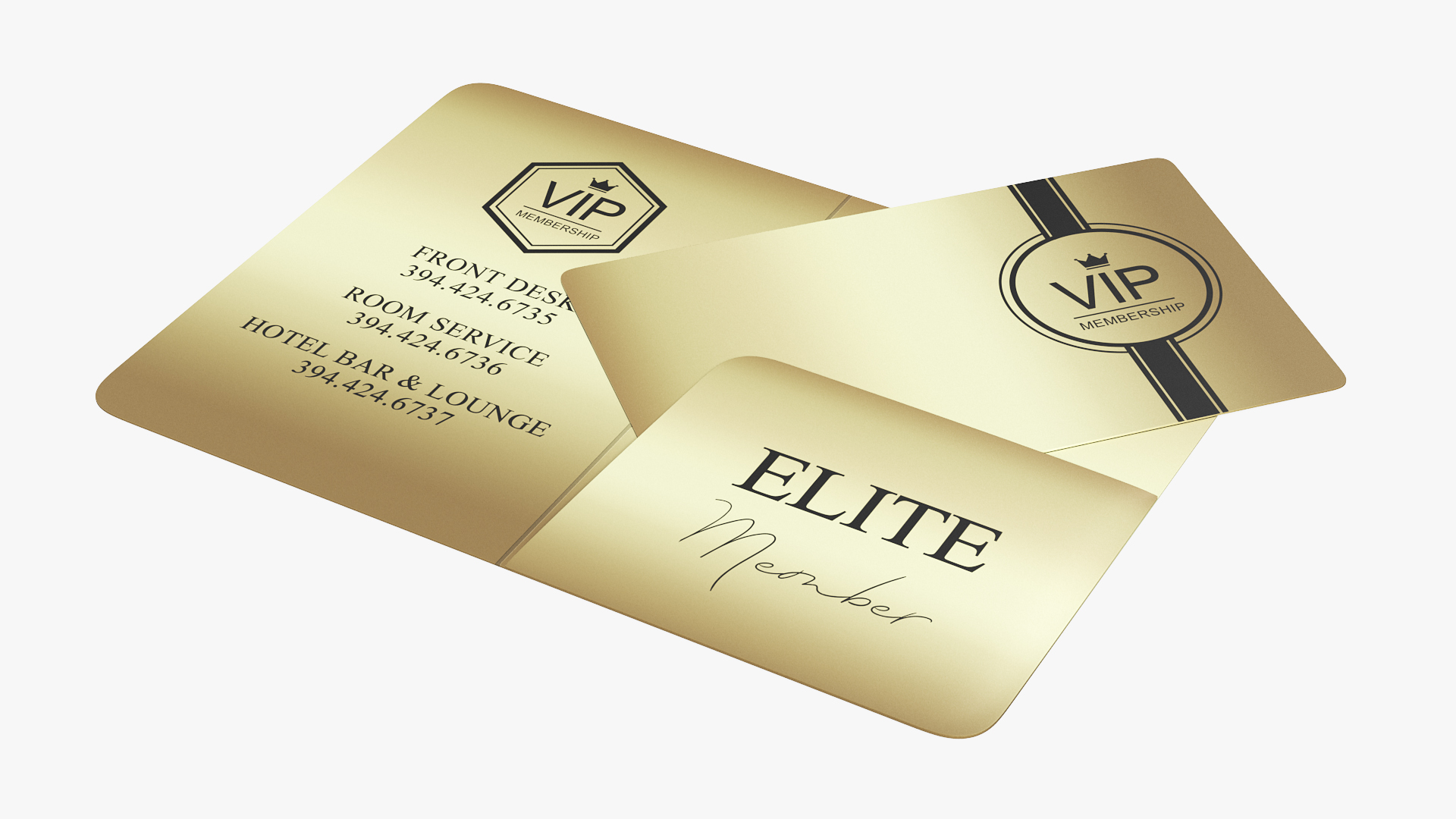 3D Hotel Room Keycard Gold Open model