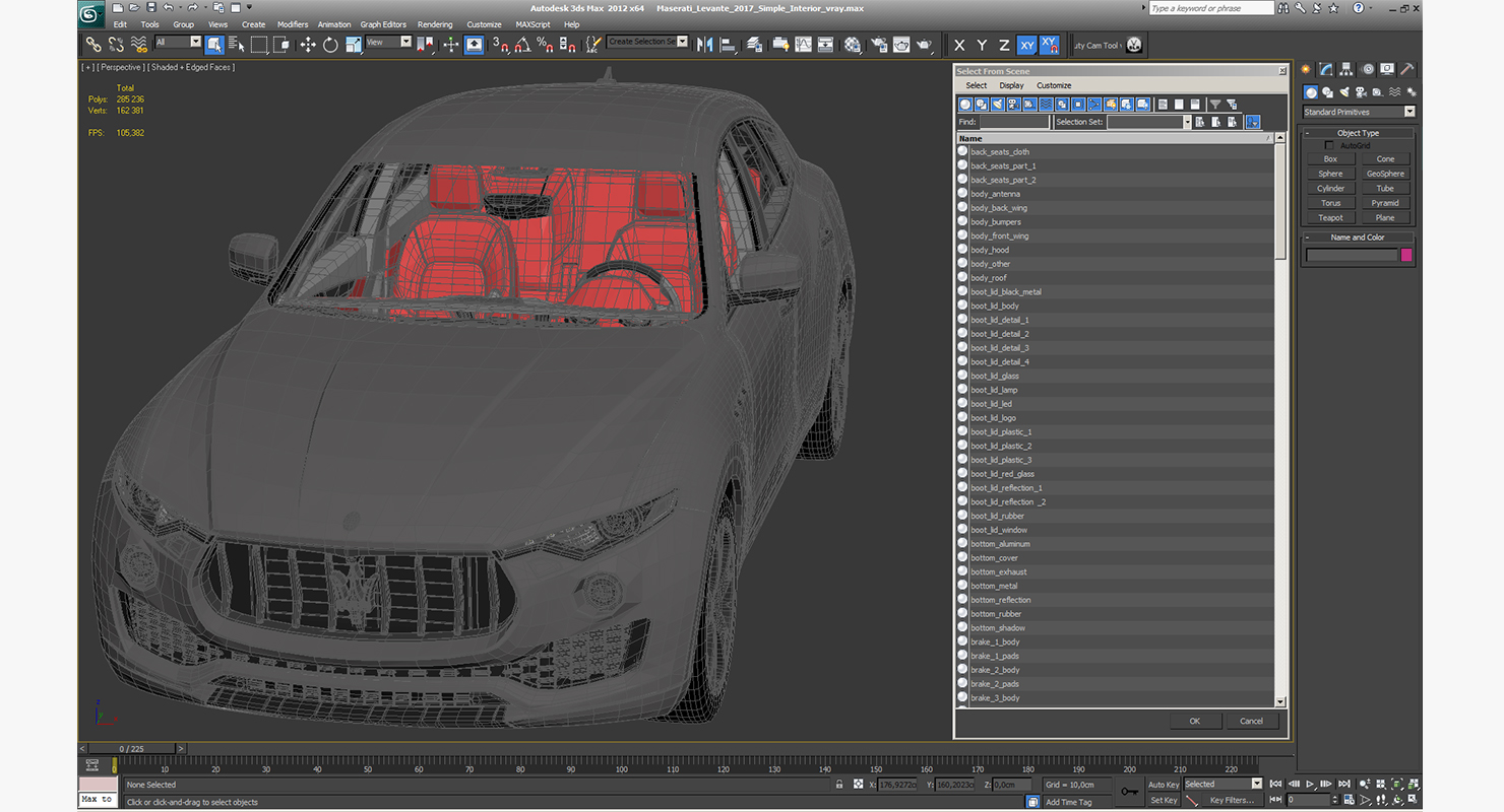 Maserati Levante 2017 Simple Interior 3D