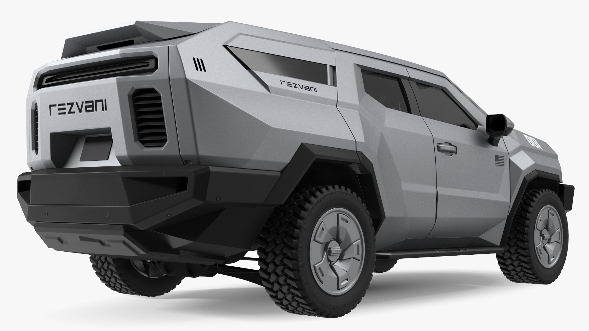 2023 Rezvani Vengeance Armored SUV Lights Off Rigged 3D