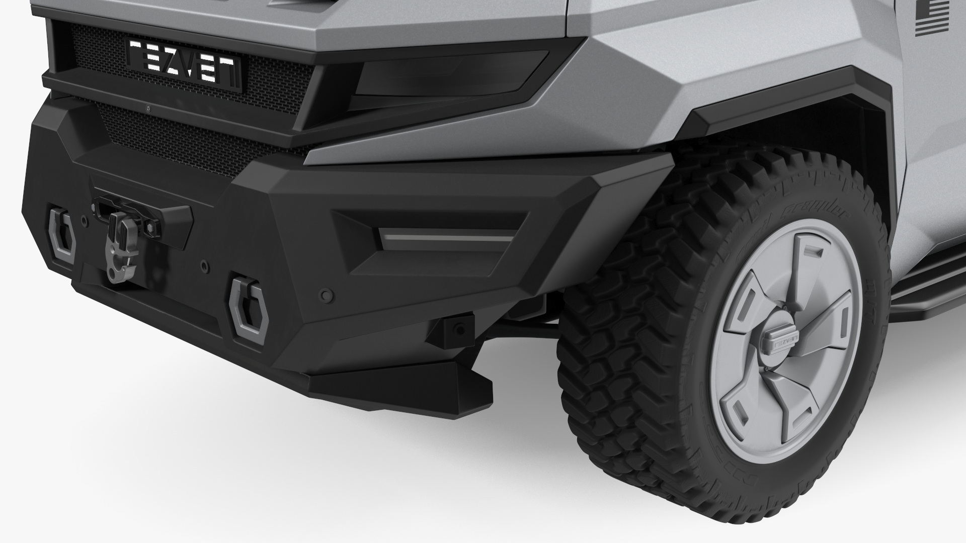 2023 Rezvani Vengeance Armored SUV Lights Off Rigged 3D
